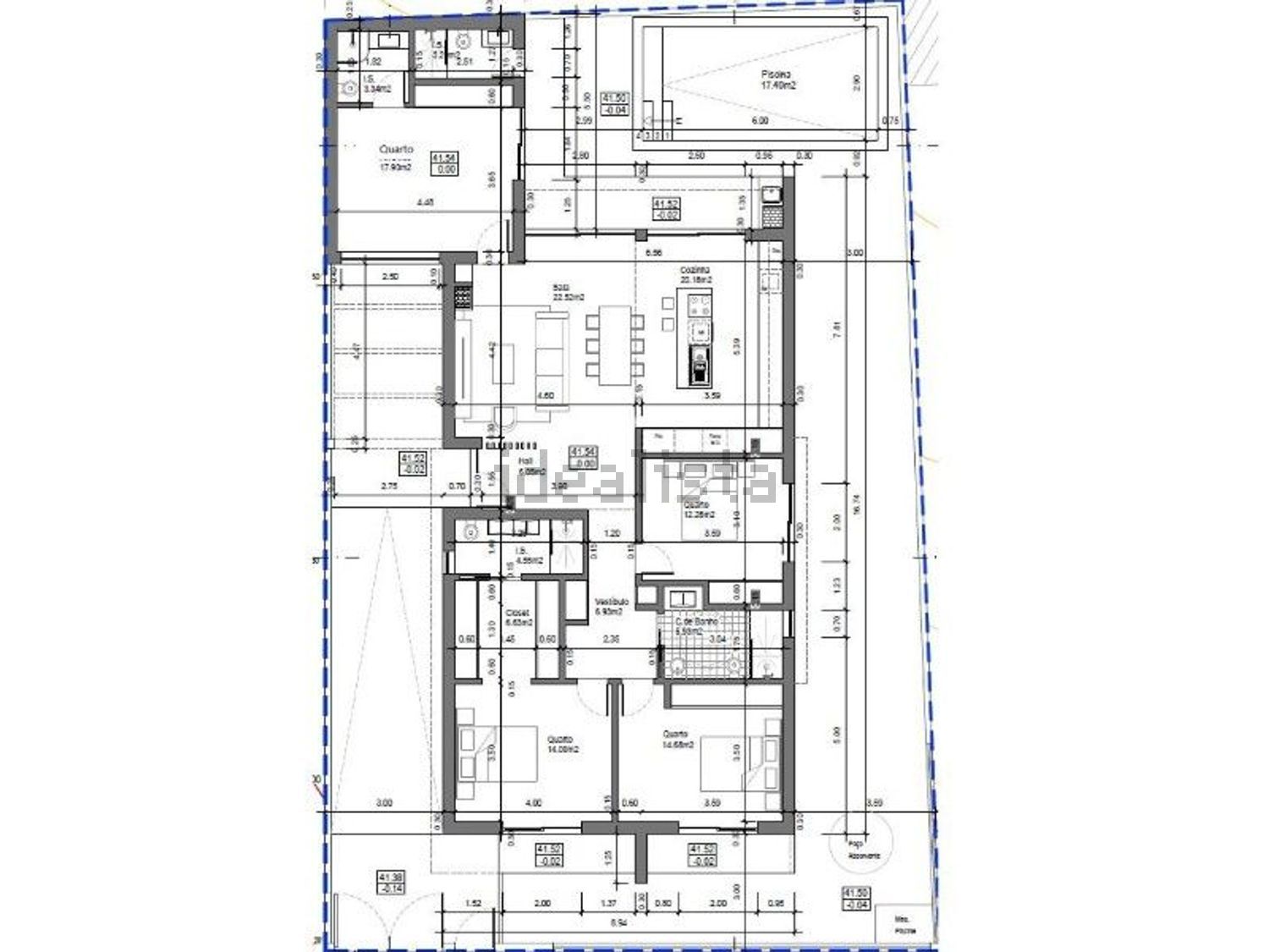 小楼房或独栋别墅出售在Pinhal do General - 平面图