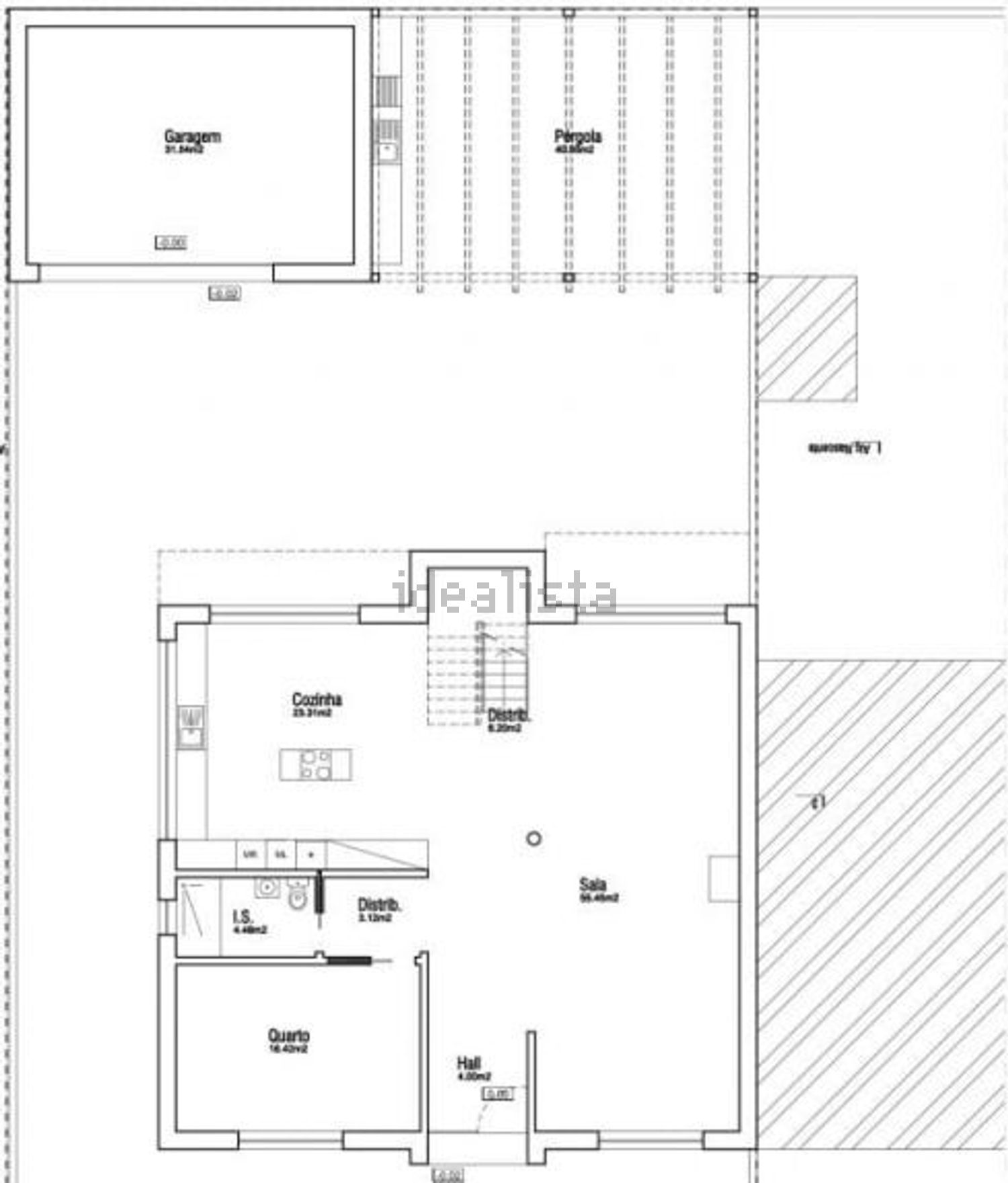 联排别墅出售在Rua do Pinhal - 平面图