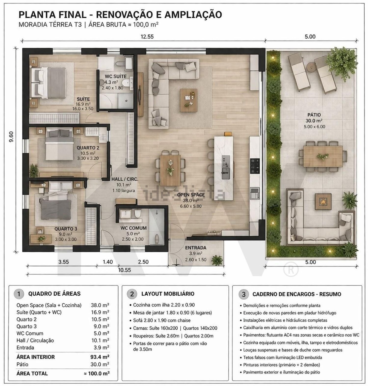 小楼房或别墅出售在Beco do Casal da Boa Hora, 23 - 平面图