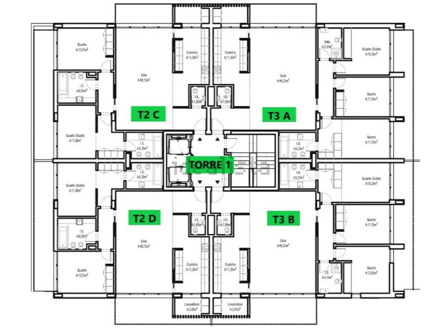 公寓 t2出售在Pontinha e Famões - 平面图