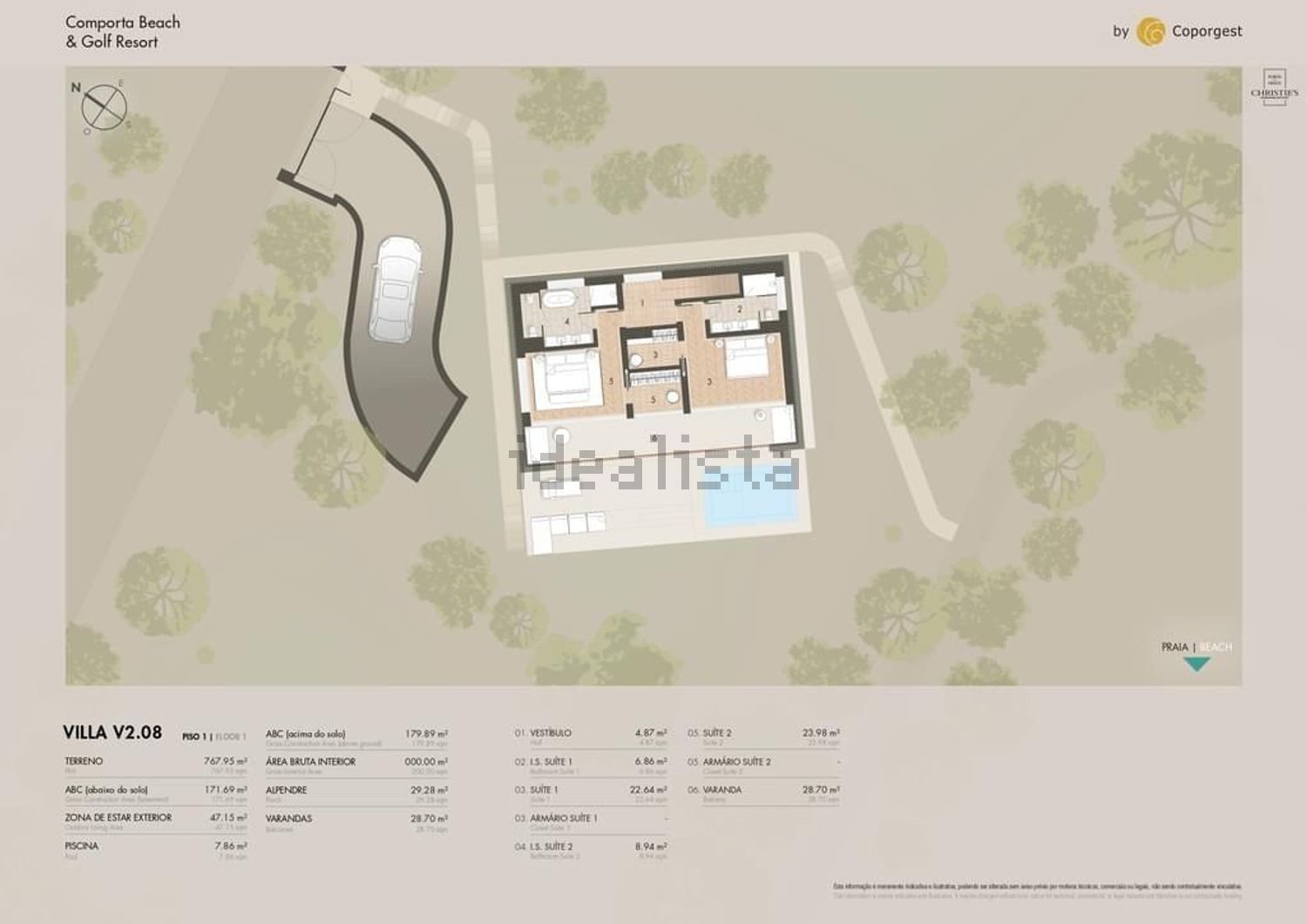 小楼房或别墅出售在Tróia - 平面图