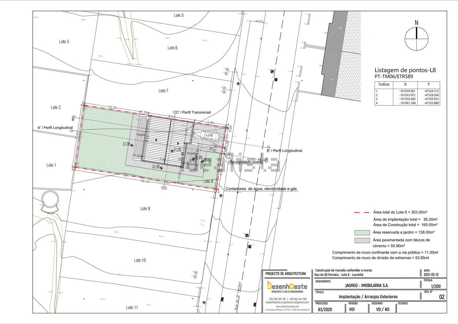 双拼别墅出售在Rua do Gil Ferreira 7 -, 12 - 平面图
