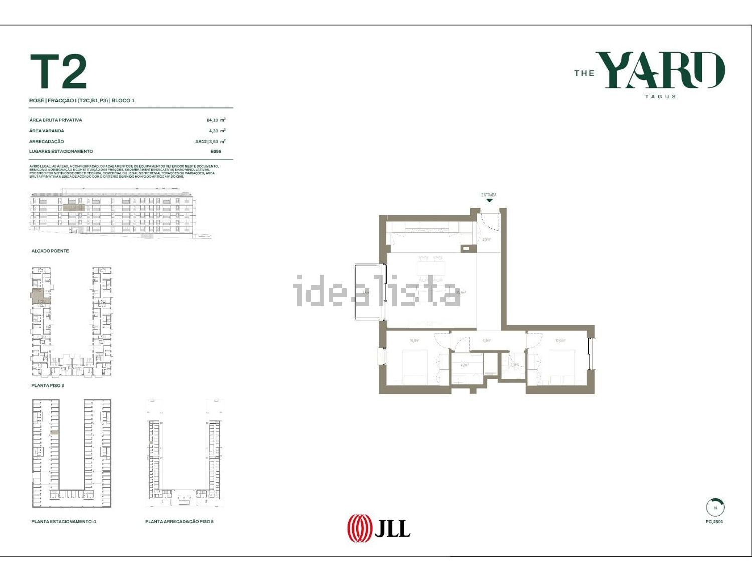 公寓 t2出售在Rua Professor Doutor Guilherme Braga da Cruz, 3 - 平面图