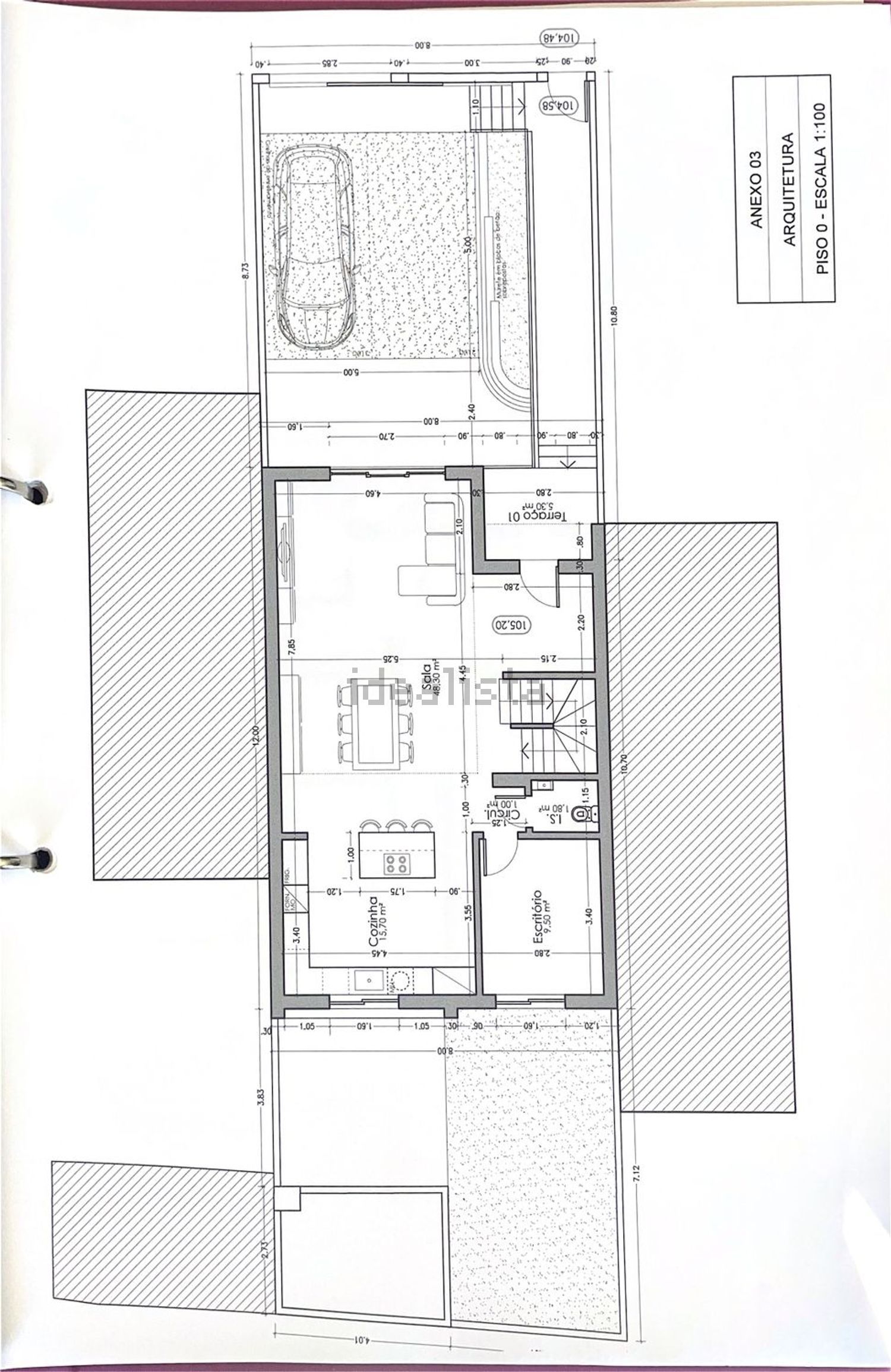 联排别墅出售在Rua dos Comarelos - 平面图
