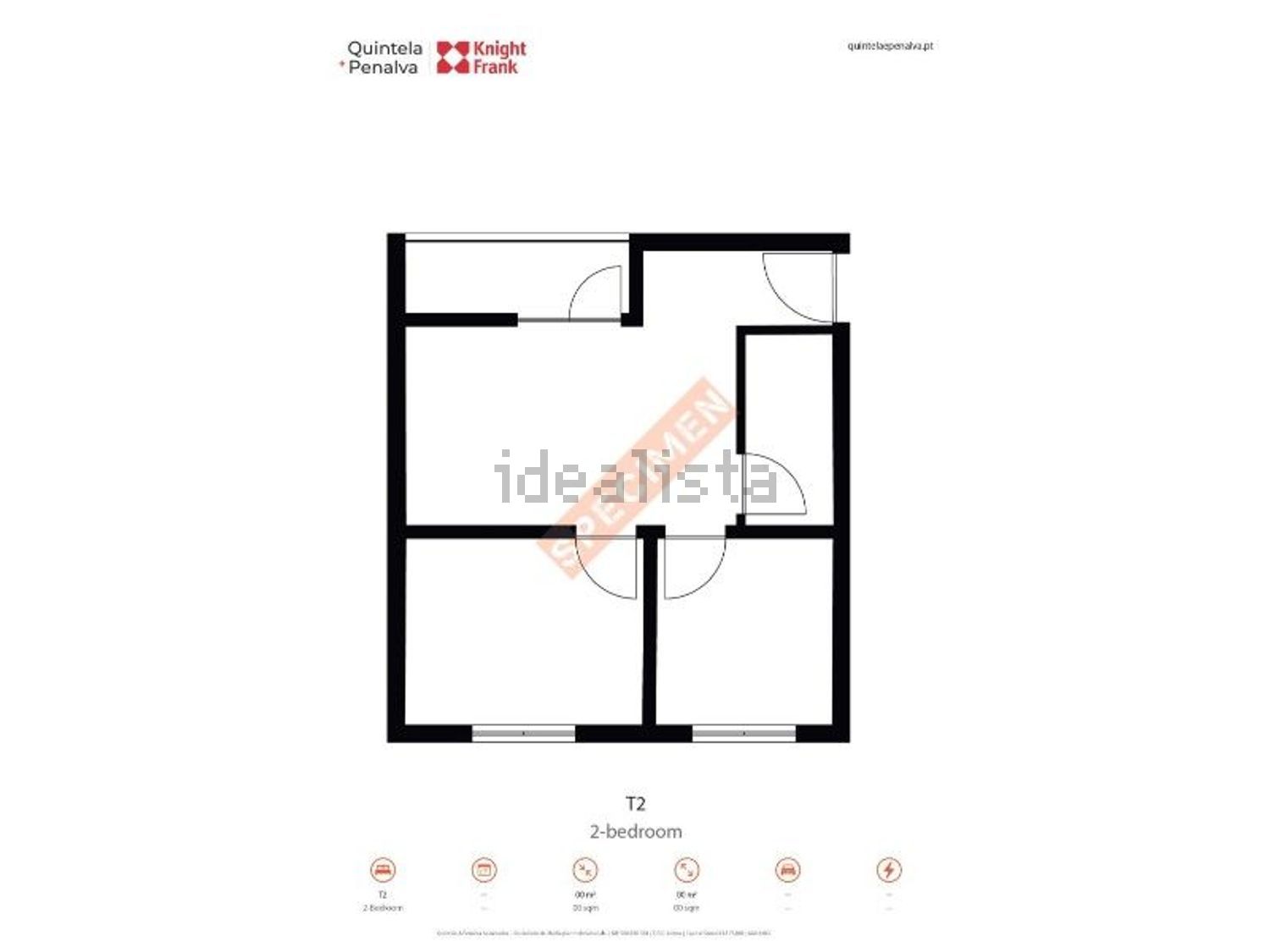 出租公寓 t2在Rana - 平面图