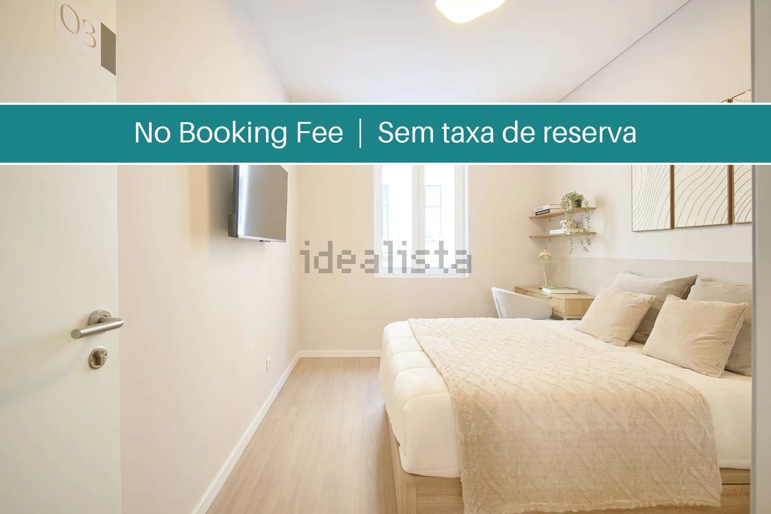 出租房间在Largo Vitorino Damásio, 2 - 卧室