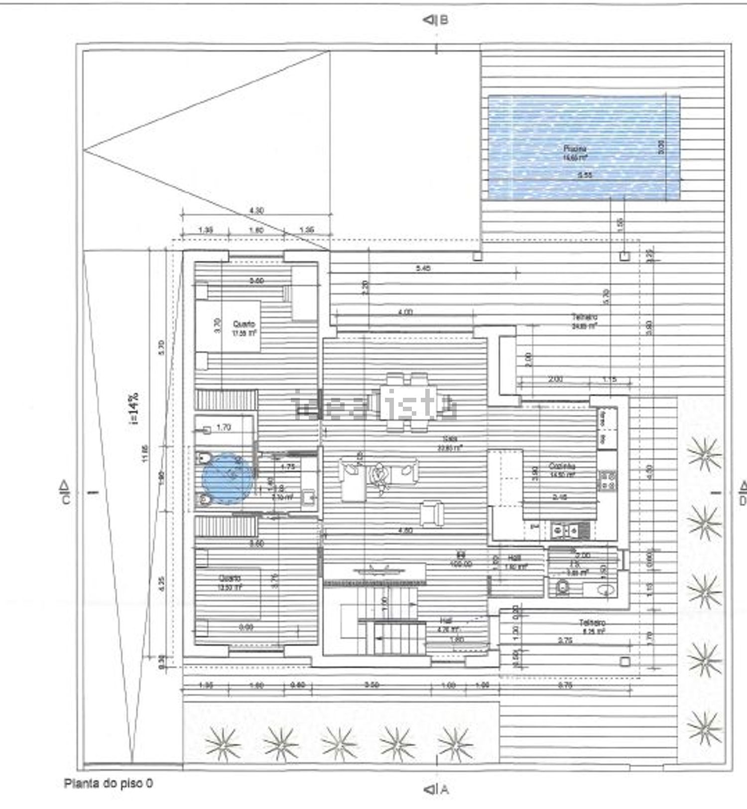 小楼房或独栋别墅出售在Travessa do Mar - 平面图
