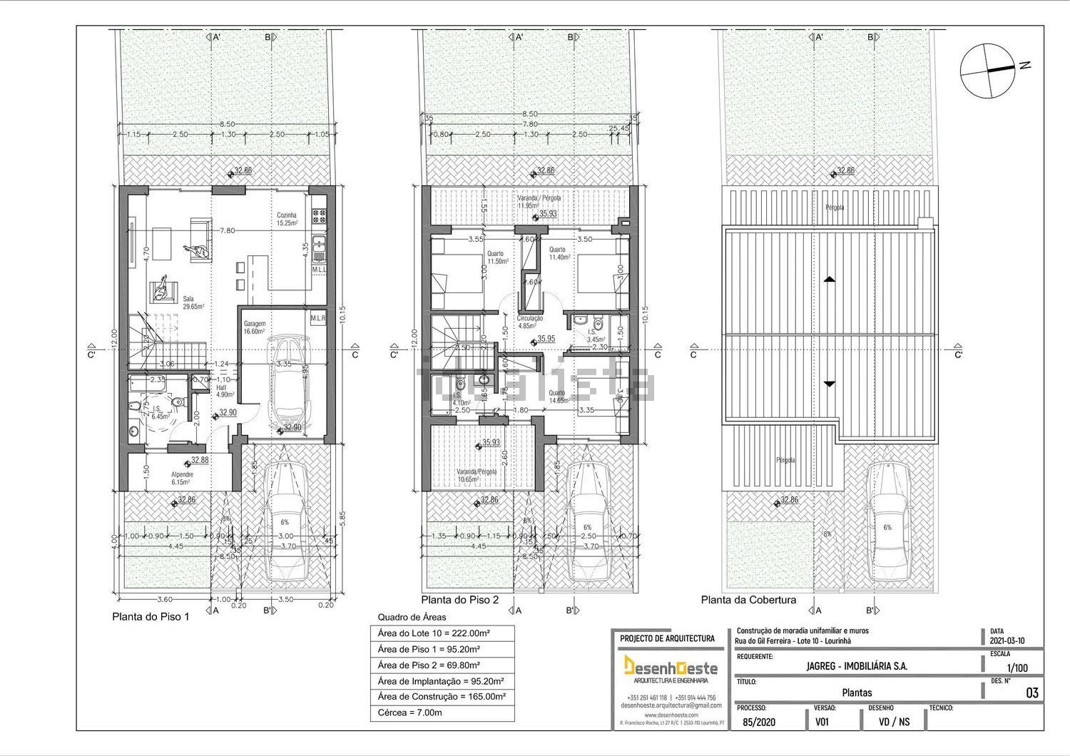 双拼别墅出售在Rua do Gil Ferreira 7 -, 12 - 平面图
