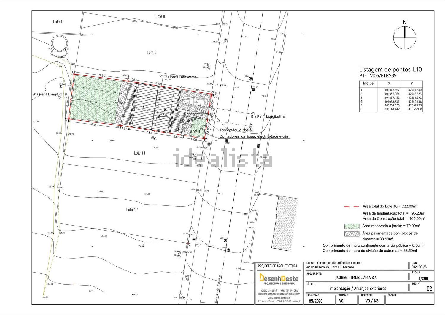 双拼别墅出售在Rua do Gil Ferreira 7 -, 12 - 平面图