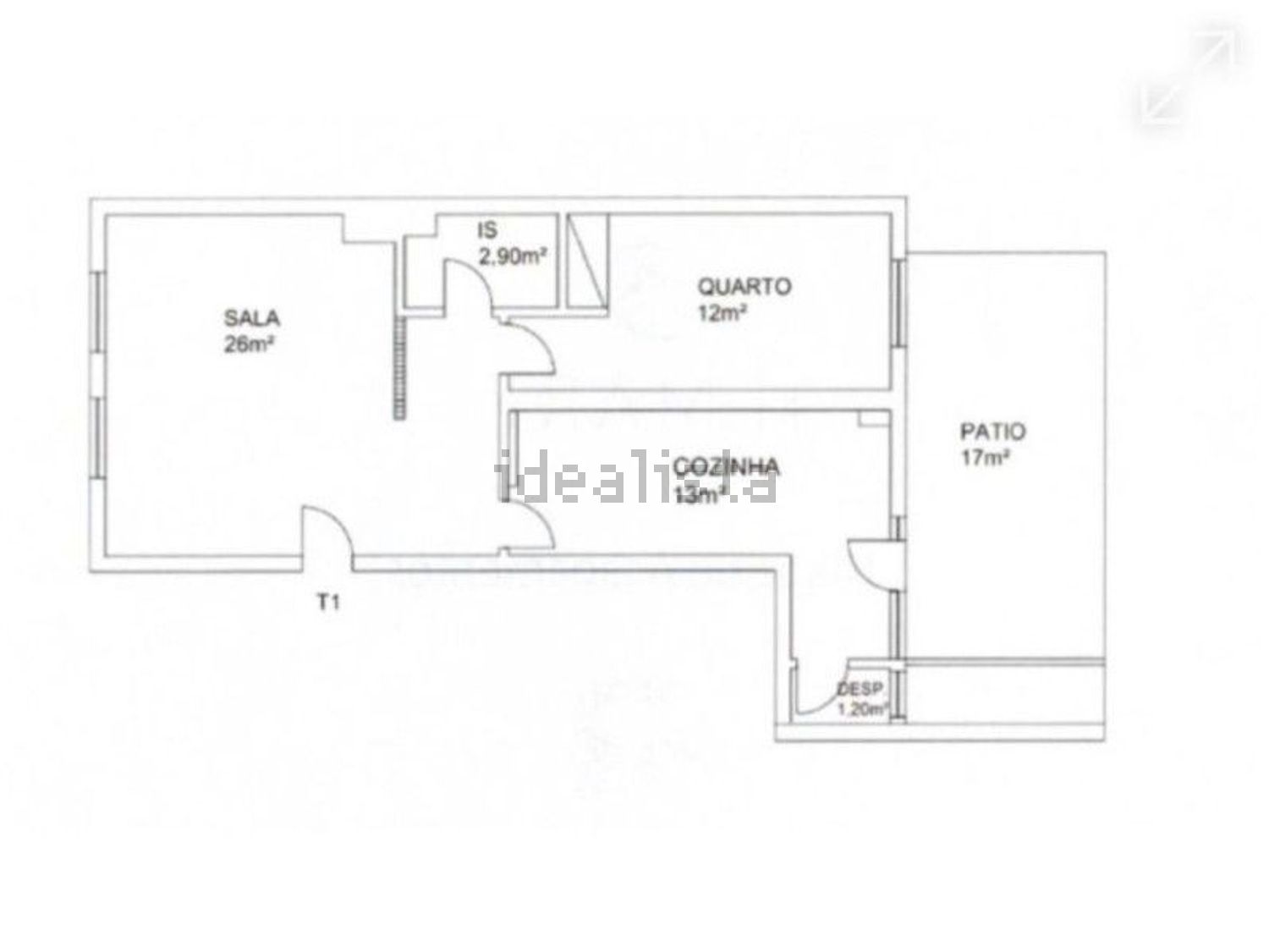 出租公寓 t1在Centro de Cascais - 平面图
