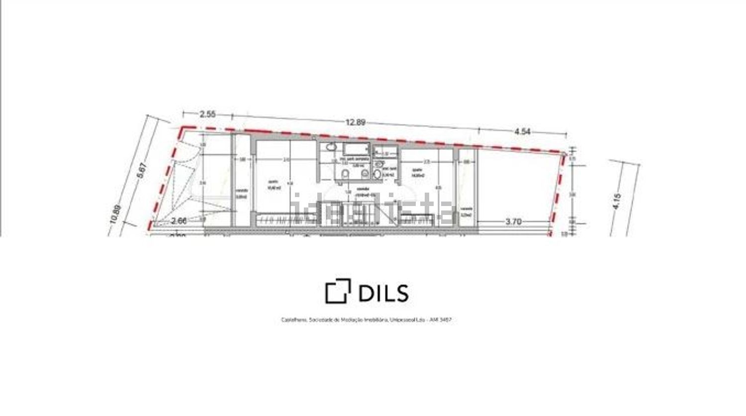 双拼别墅出售在Rua da Cancelinha, 12 - 平面图