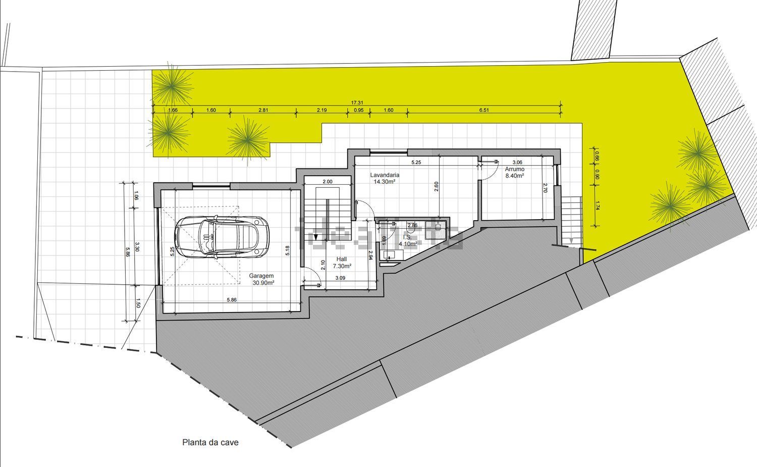 小楼房或独栋别墅出售在Rua a - 平面图