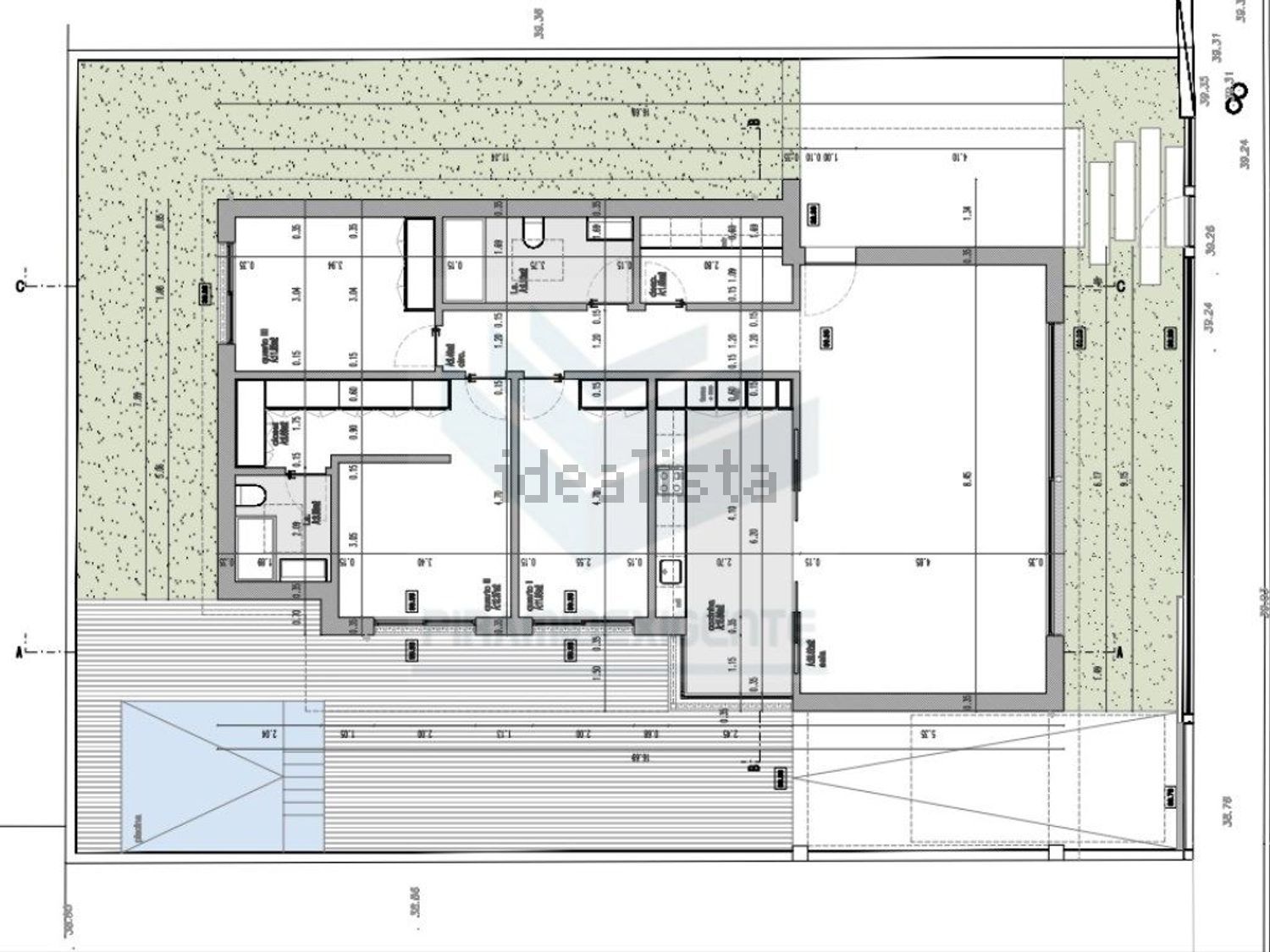 小楼房或独栋别墅出售在Moita - 平面图