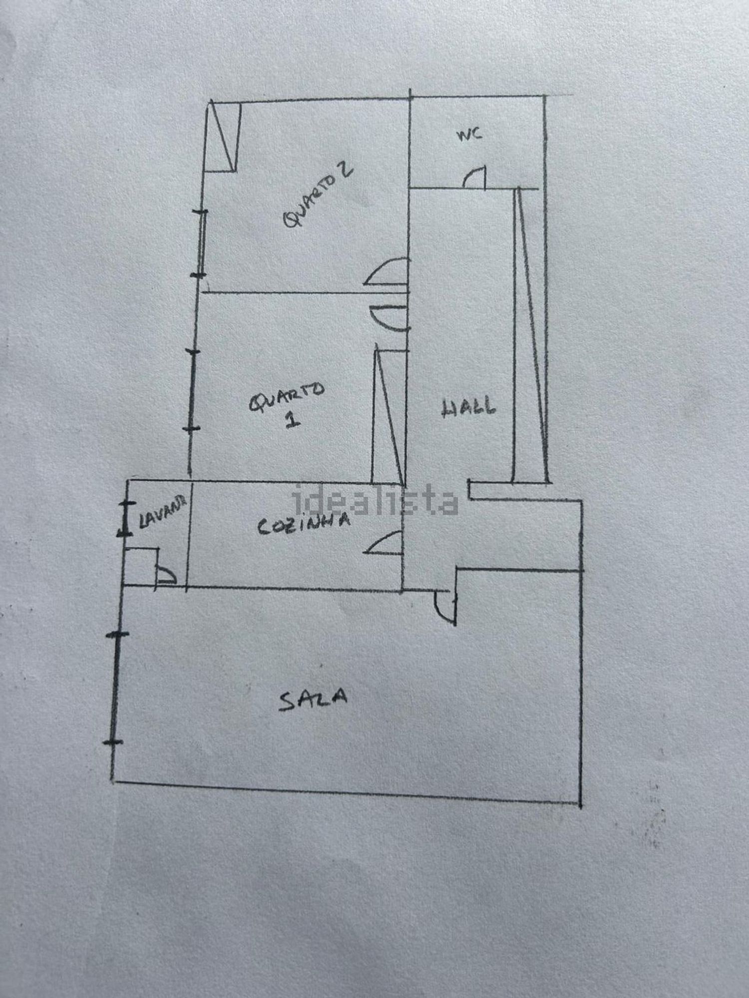 出租公寓 t2在Rua Cidade de Bolama - 平面图