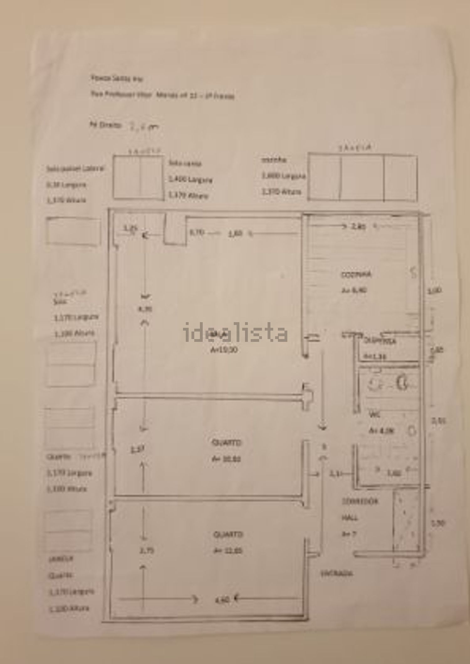 公寓 t2出售在Rua Professor Victor Manuel Morais, 12 - 平面图