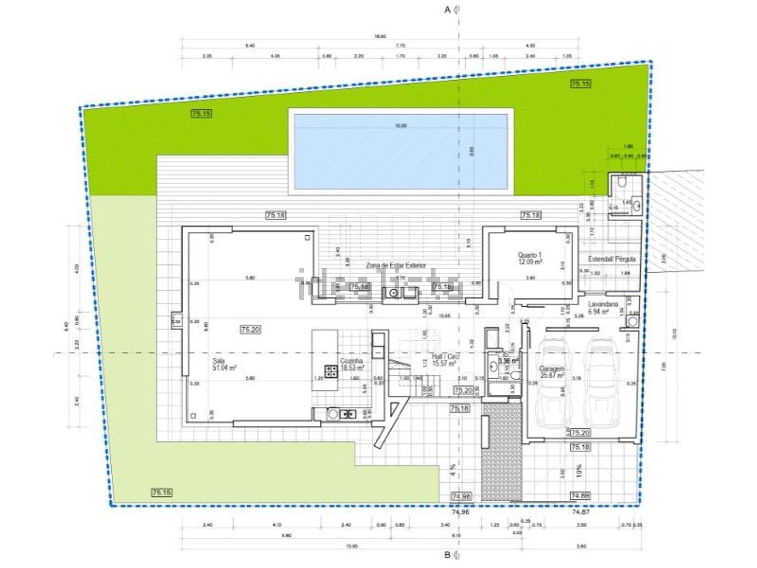 小楼房或独栋别墅出售在Rua Natália Correia, 21 - 平面图