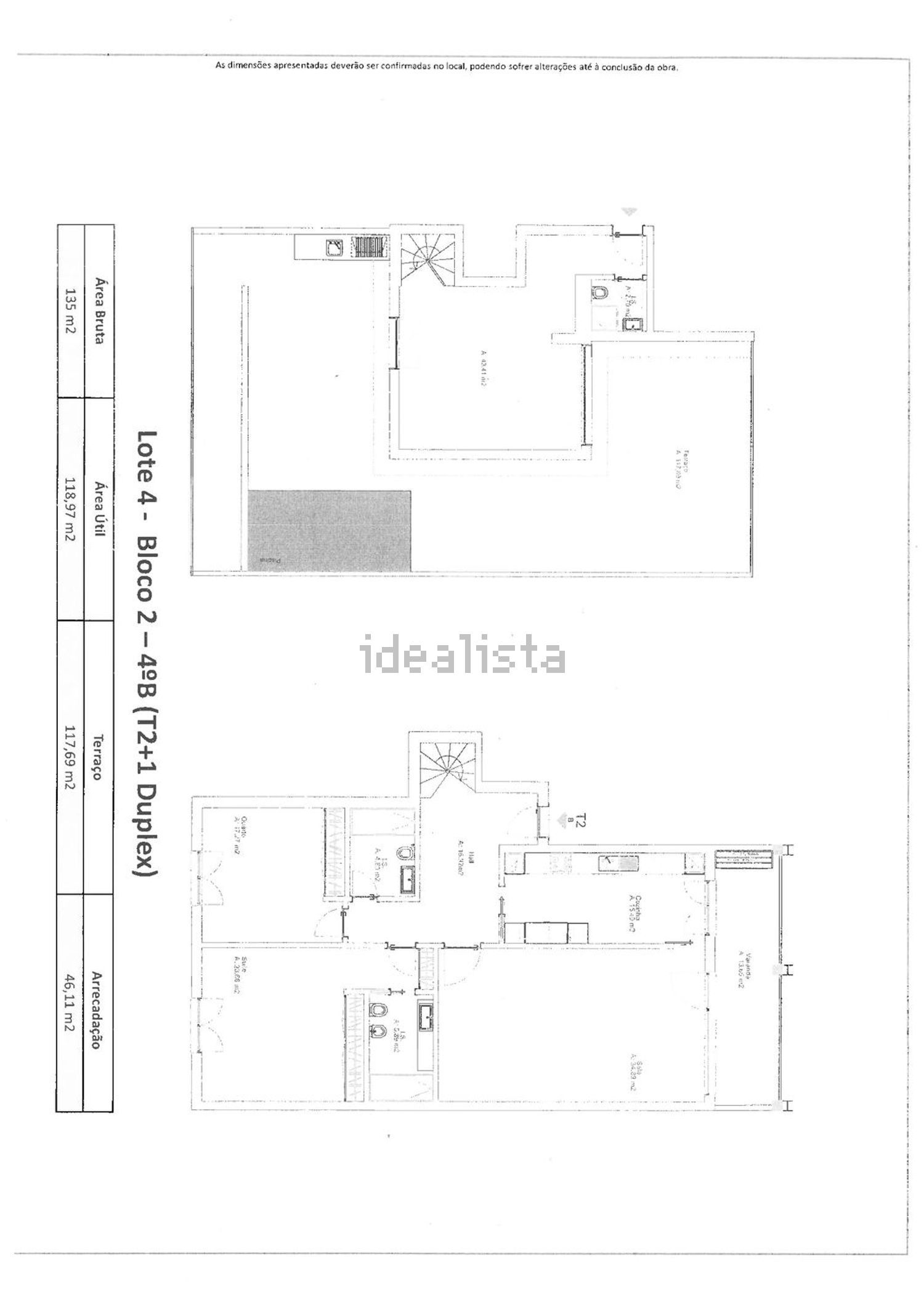 顶层公寓出售在Porto Salvo - 平面图