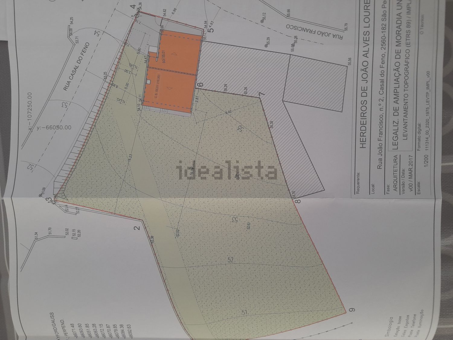 小楼房或独栋别墅出售在Rua João Francisco - 平面图