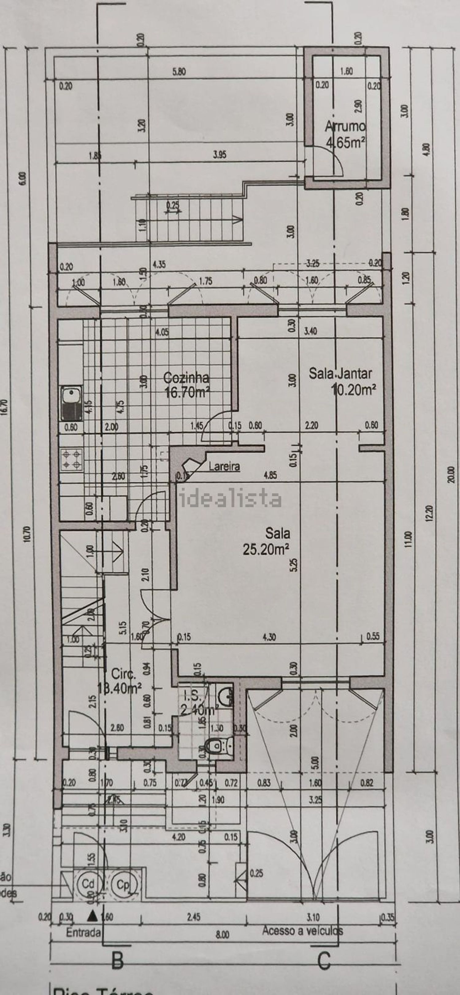 出租双拼别墅在Rua da Adega Cooperativa de Montijo, 194 - 平面图