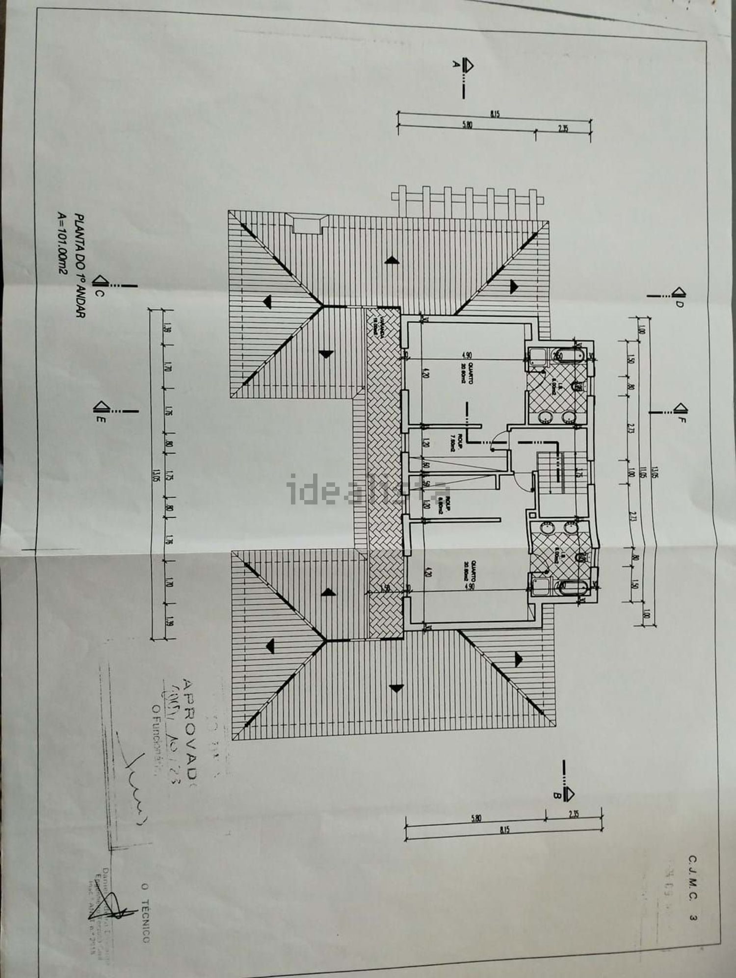 小楼房或别墅出售在Caminho da Murteira - 平面图