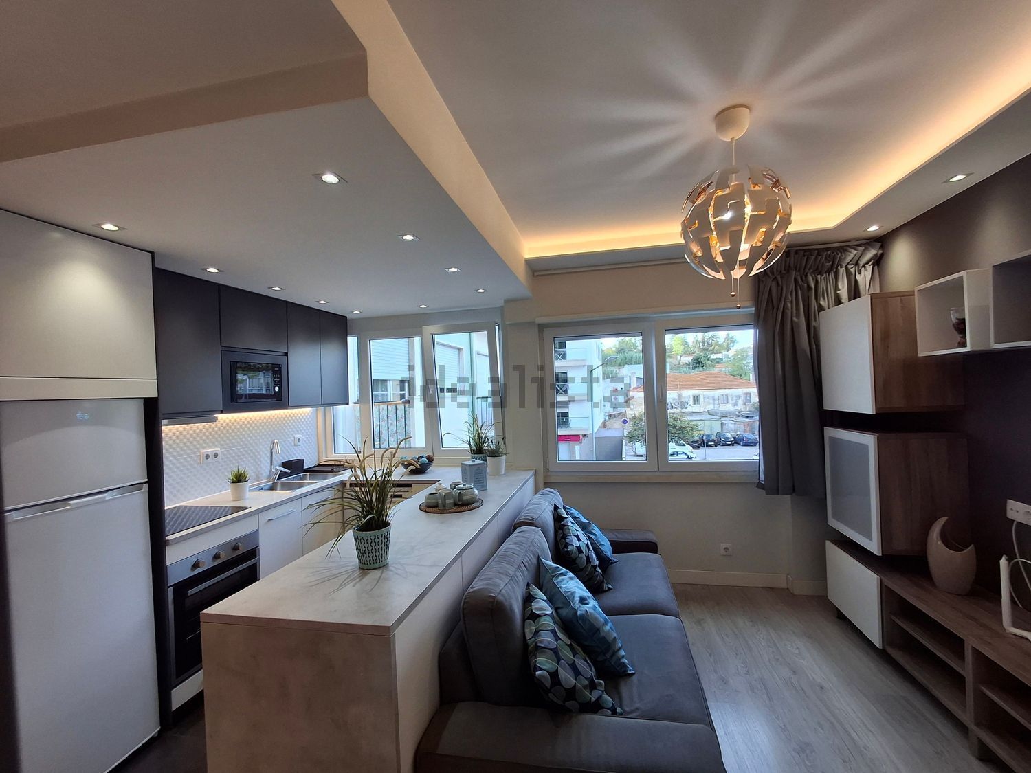 出租公寓 t2在Rua José Luís de Morais, 21 - 客厅