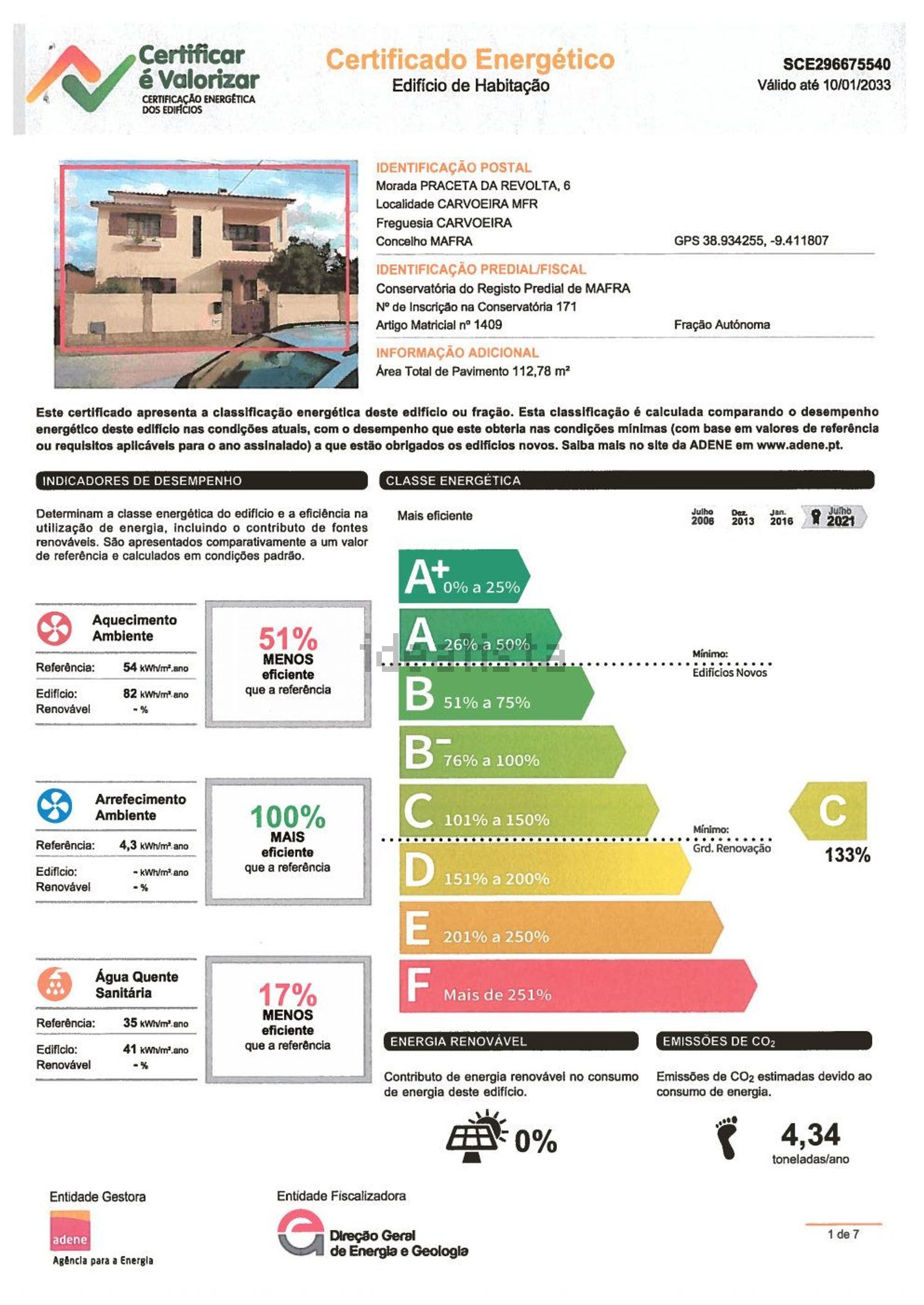 出租小楼房或独栋别墅在Praceta da Revolta, 6 - 能源认证