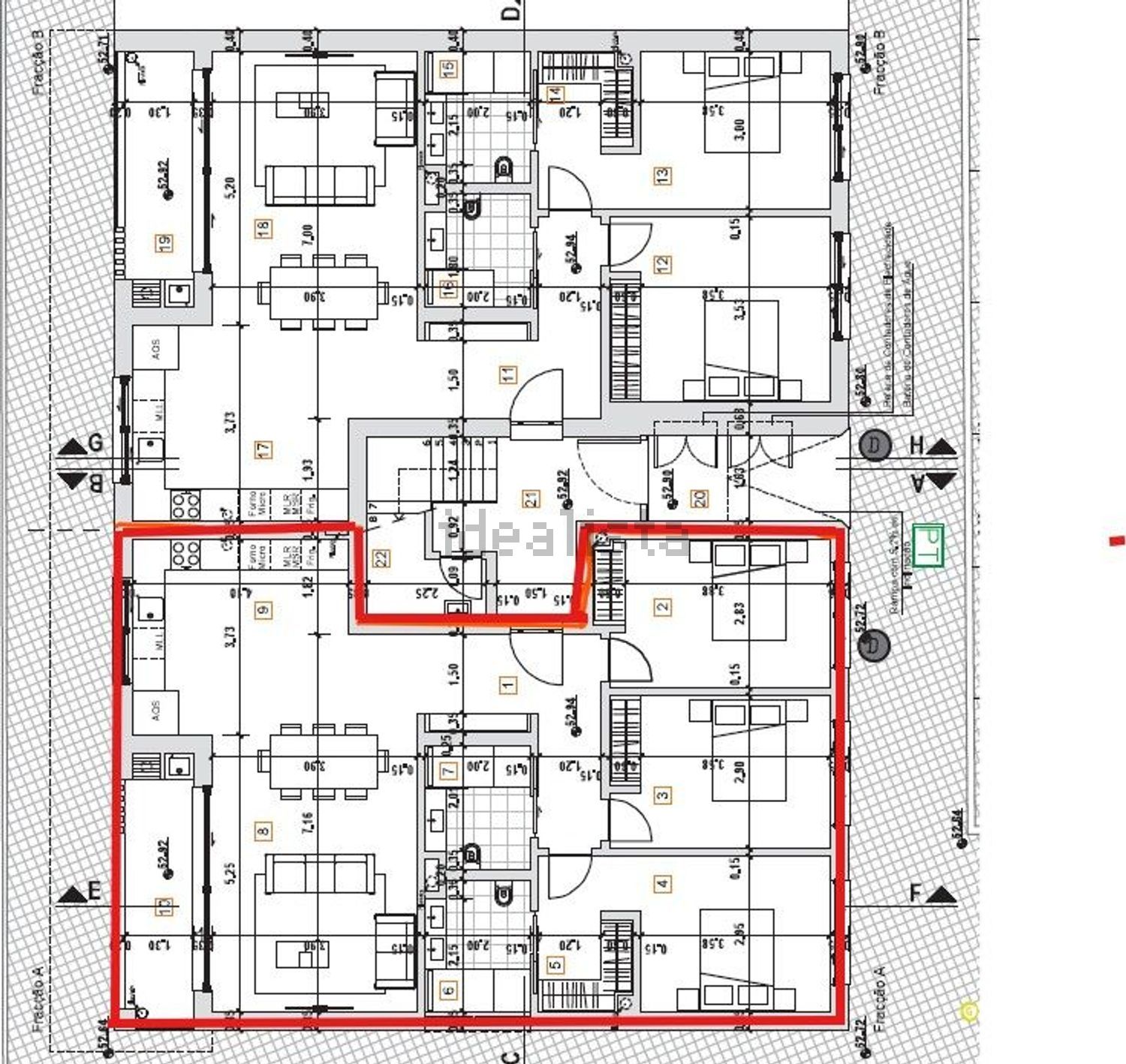 公寓 t3出售在Rua Ilha De Santiago, 19 - 平面图