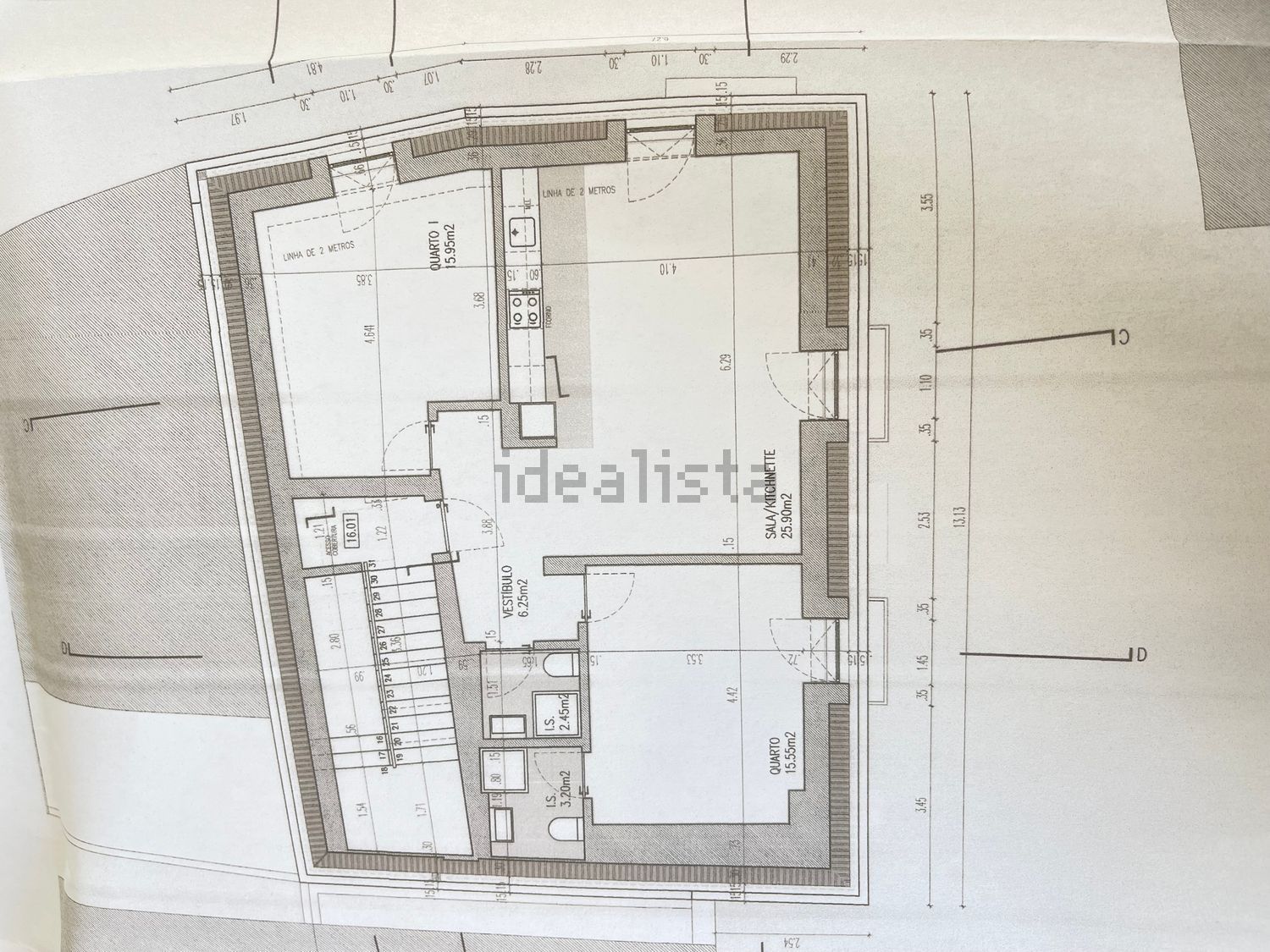 公寓 t2出售在Travessa do Prior - 平面图