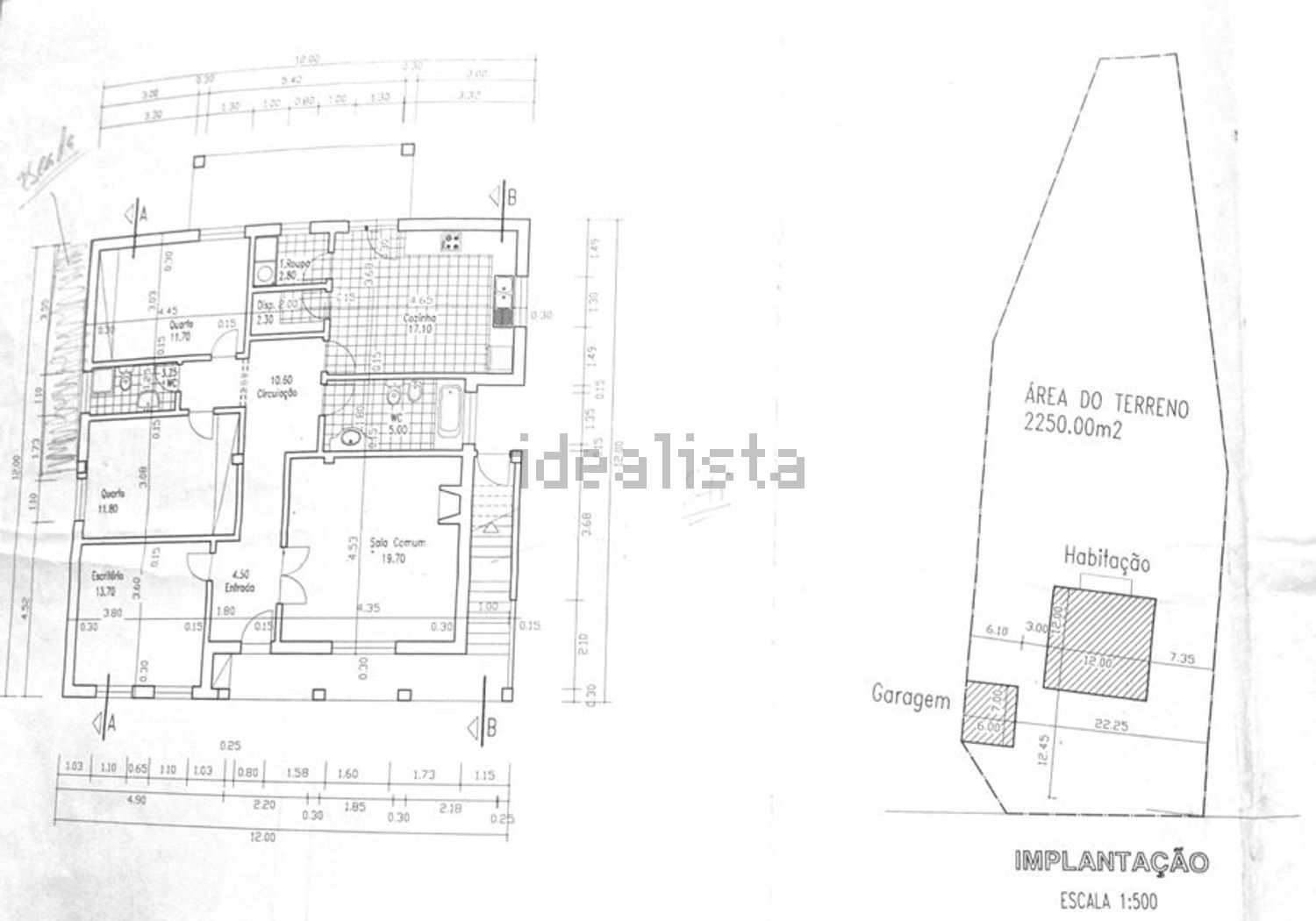 小楼房或独栋别墅出售在Rua do Barrancão, 25 - 平面图