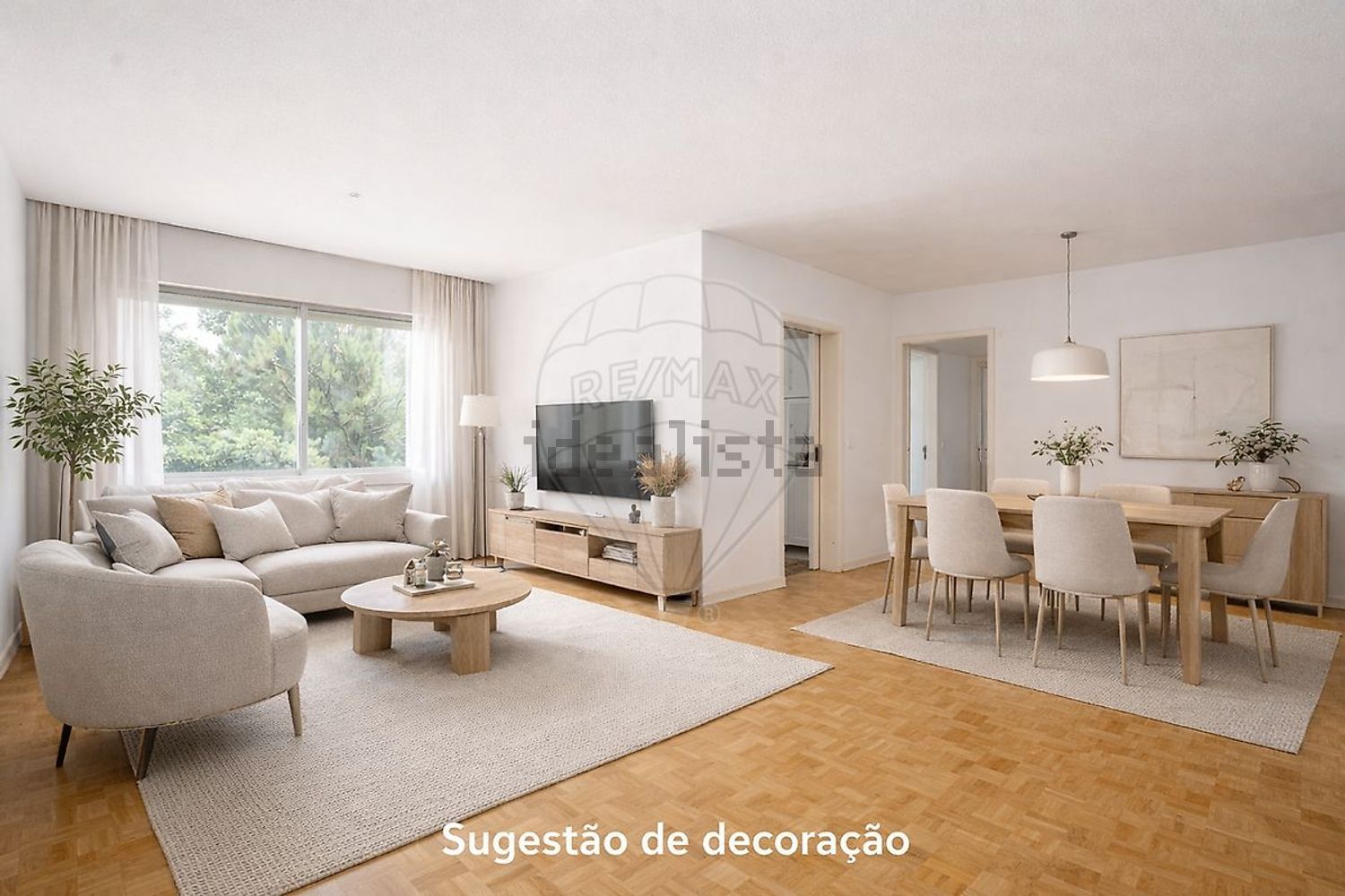 出租公寓 t2在Rua Maria Veleda - 客厅