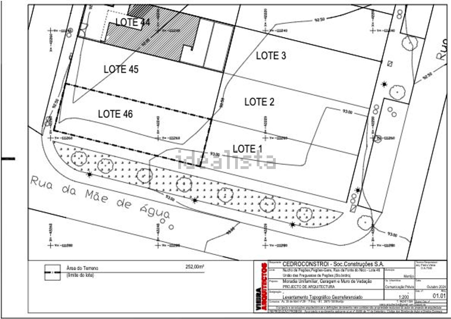 联排别墅出售在Rua Fonte do Nico, 46 Lote 46 - 平面图