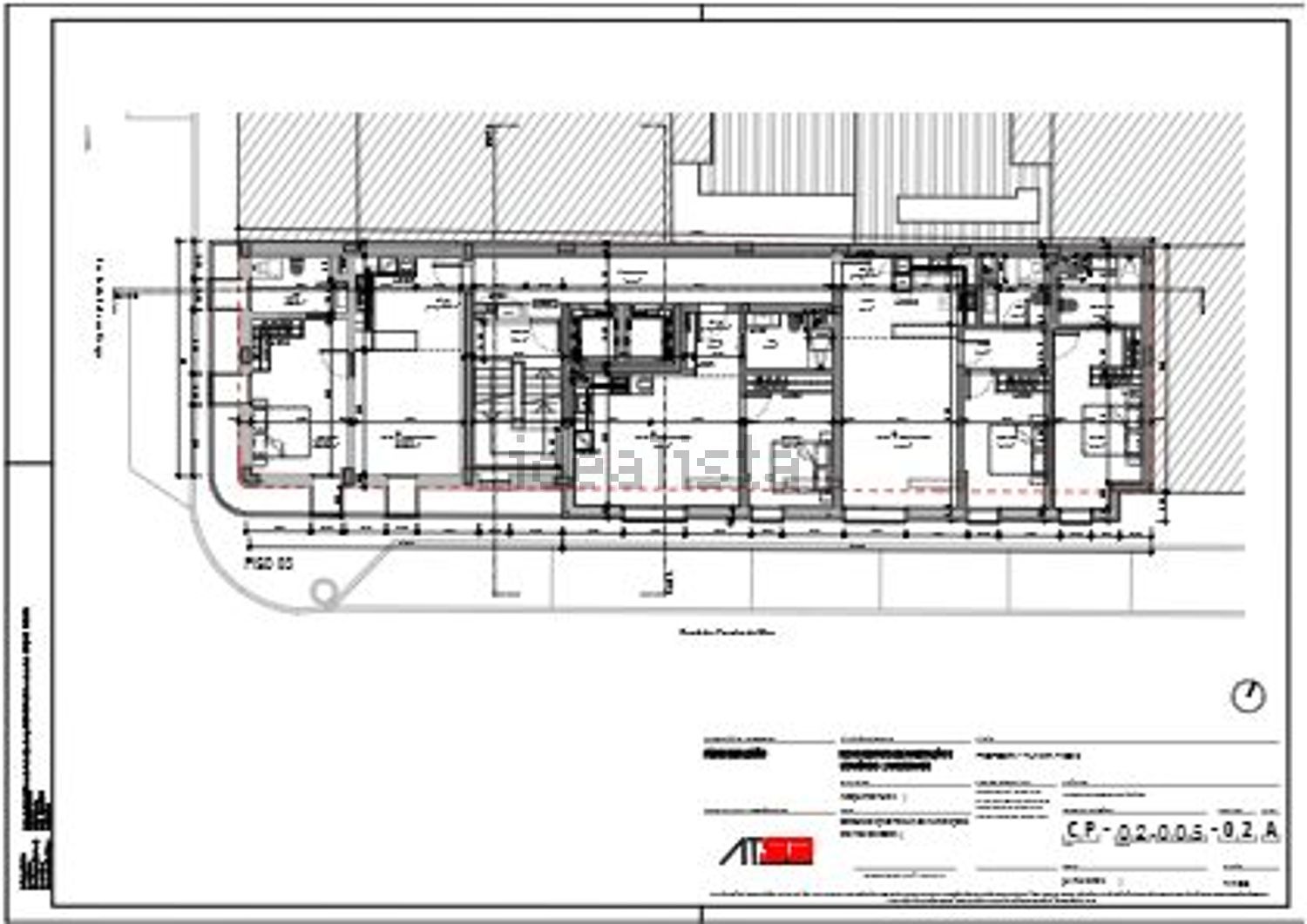 出租公寓 t2在Rua Artur Ferreira da Silva - 平面图