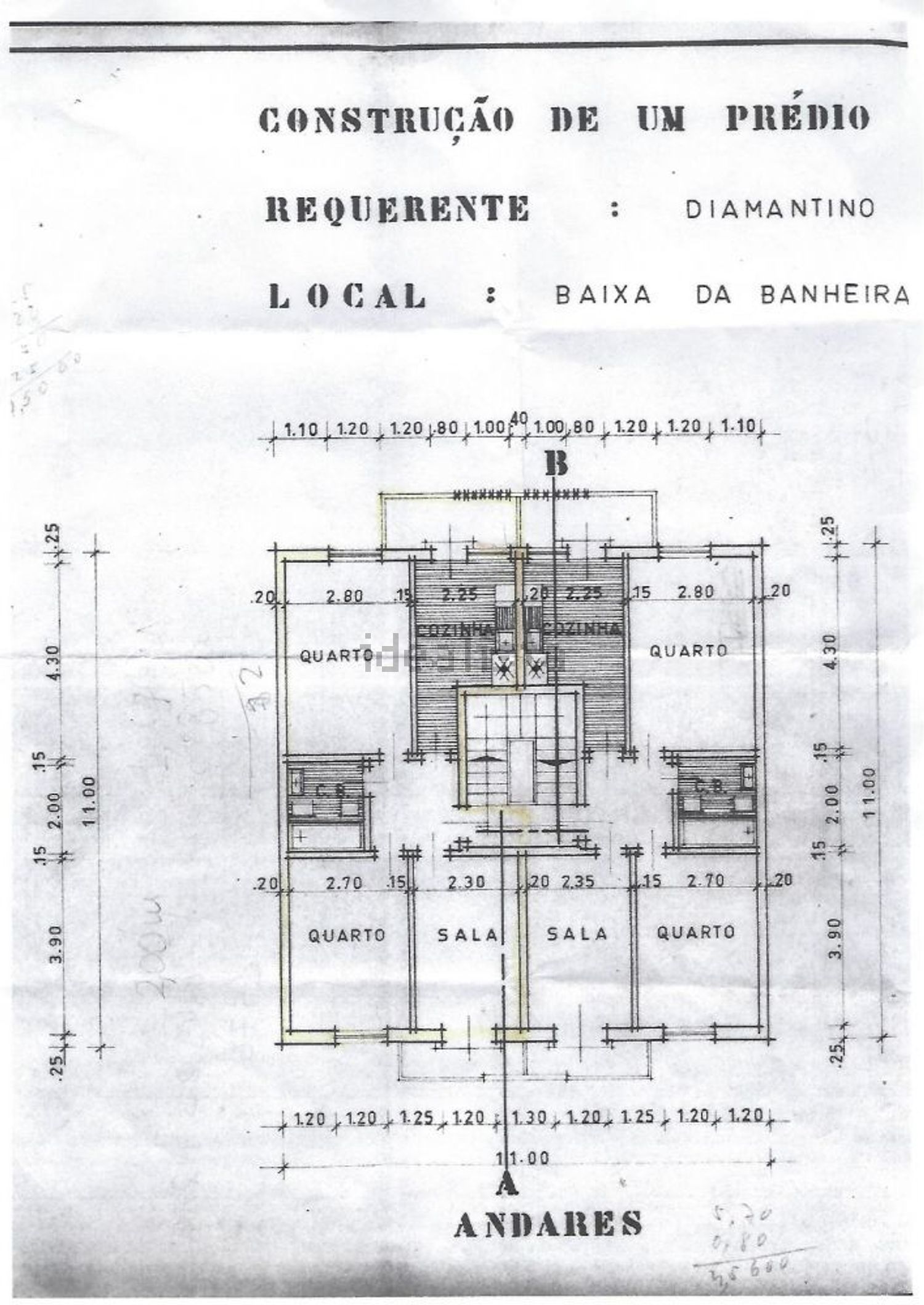 公寓 t2出售在Rua de Diu - 平面图