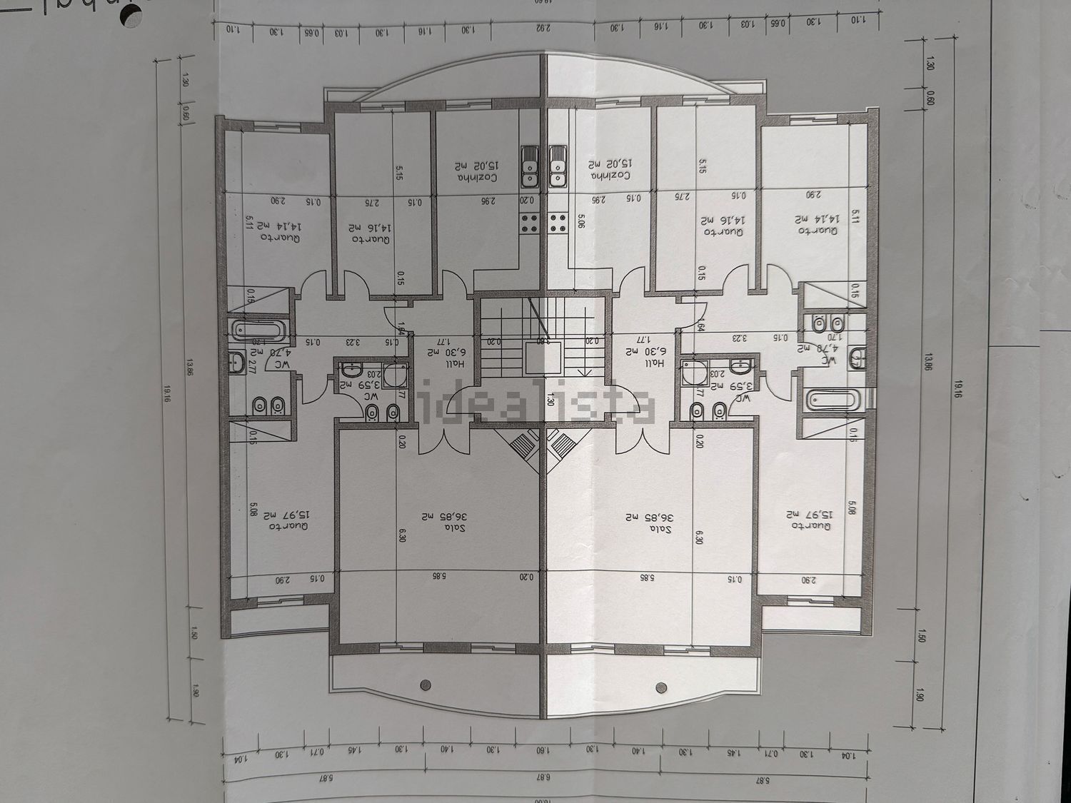 公寓 t3出售在Rua 1 de Novembro - 平面图