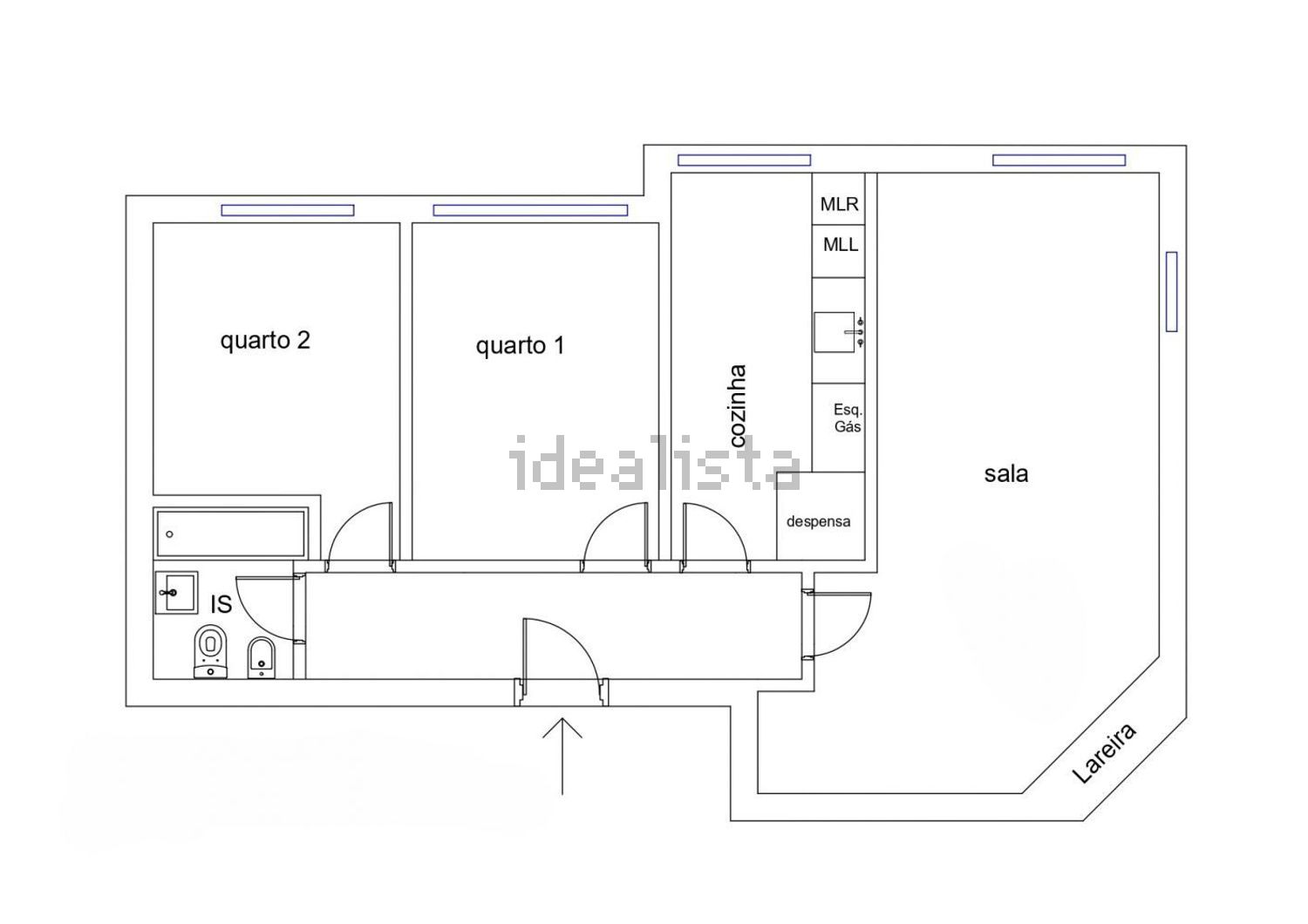 公寓 t2出售在Rua Mirante, 35 - 平面图