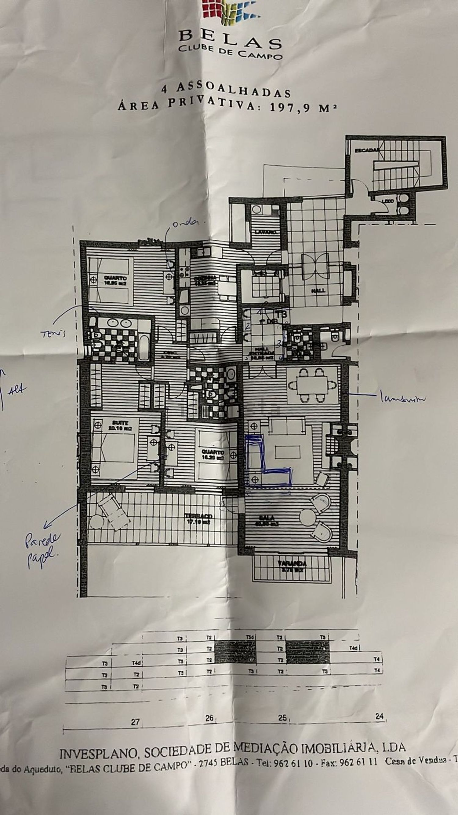 出租公寓 t3在Rua da Mãe d'Água - 平面图