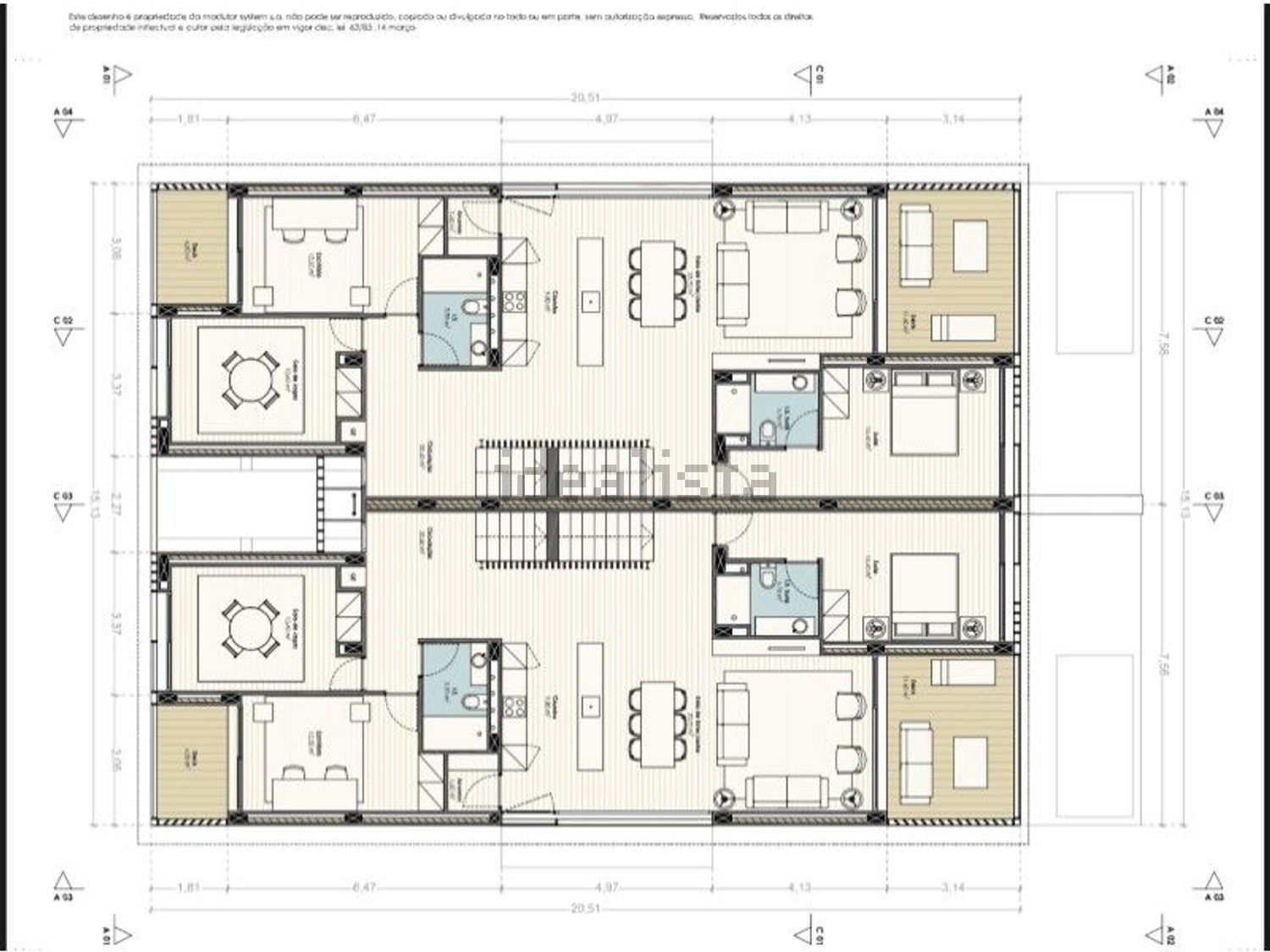 公寓 t3出售在Estrada Nacional 253, 1 - 平面图