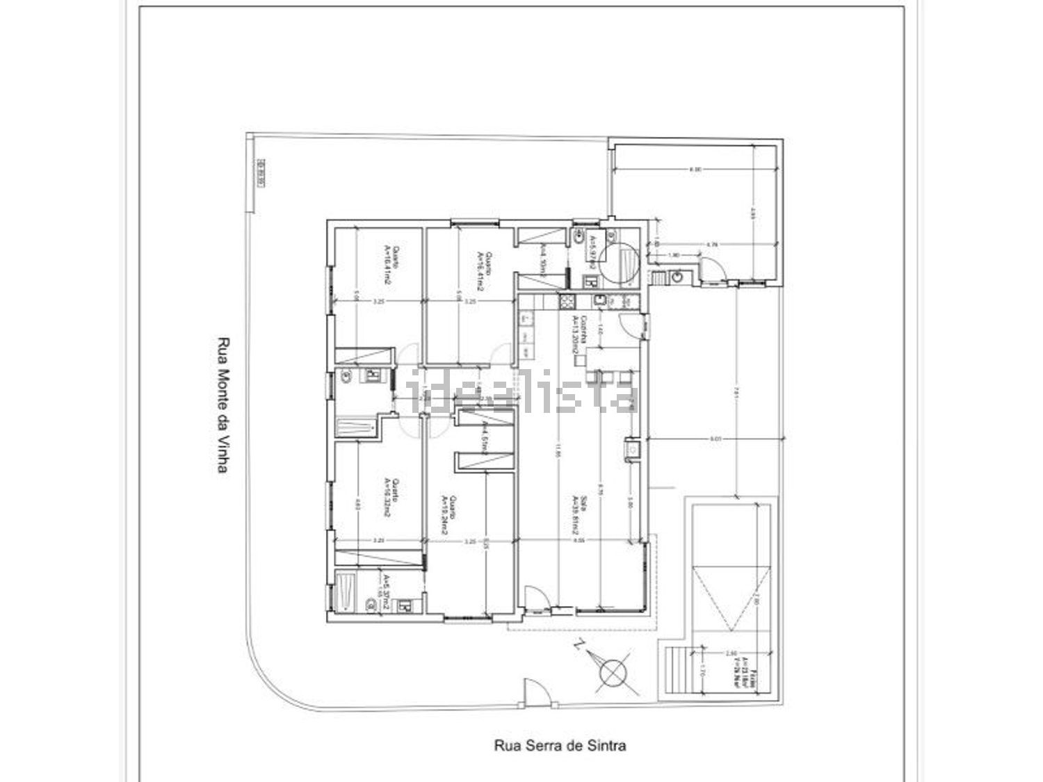 小楼房或独栋别墅出售在Rua da Vinha, 3 a - 平面图