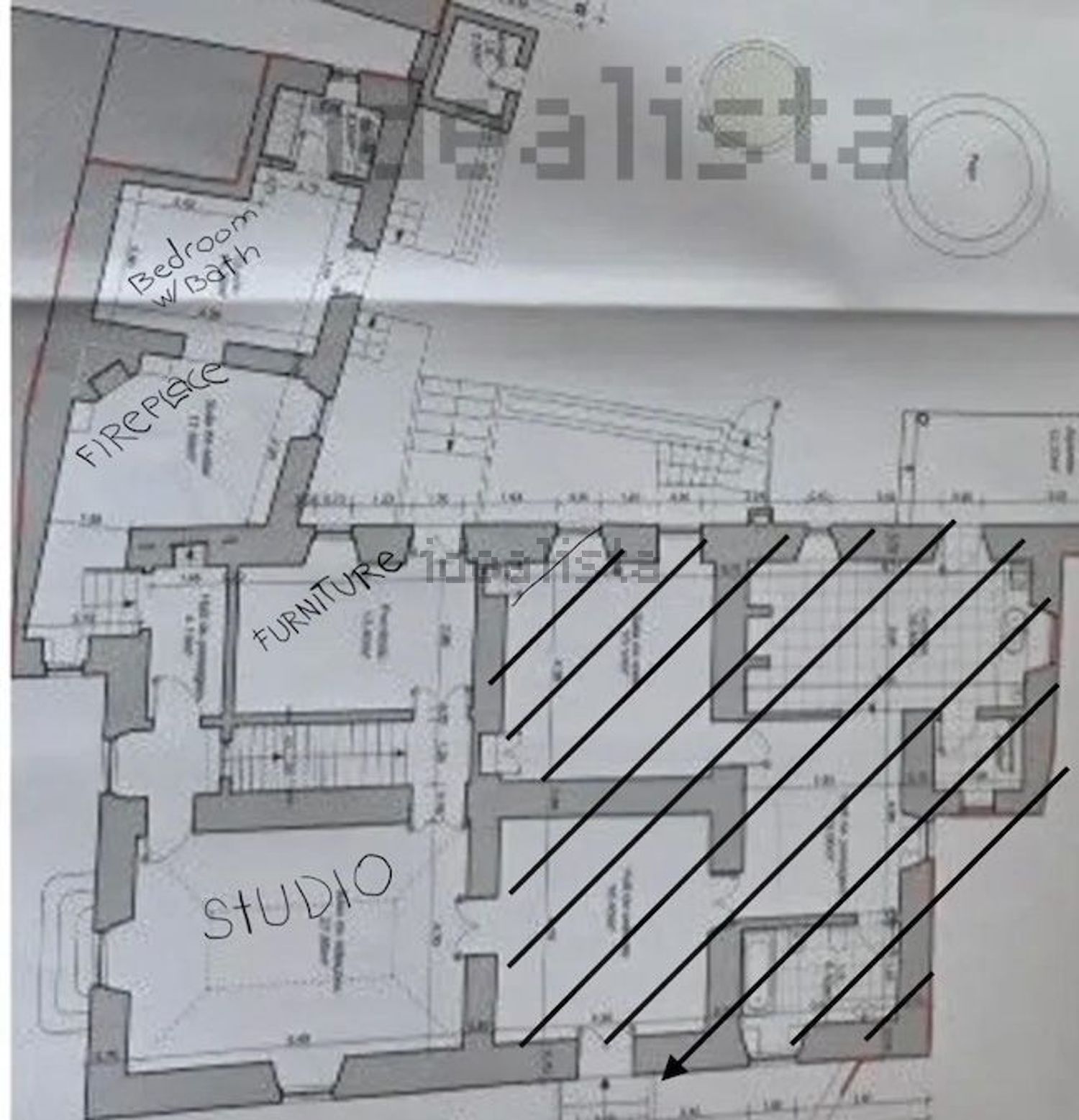 出租房间在Rua das Tecedeiras, 14 - 平面图