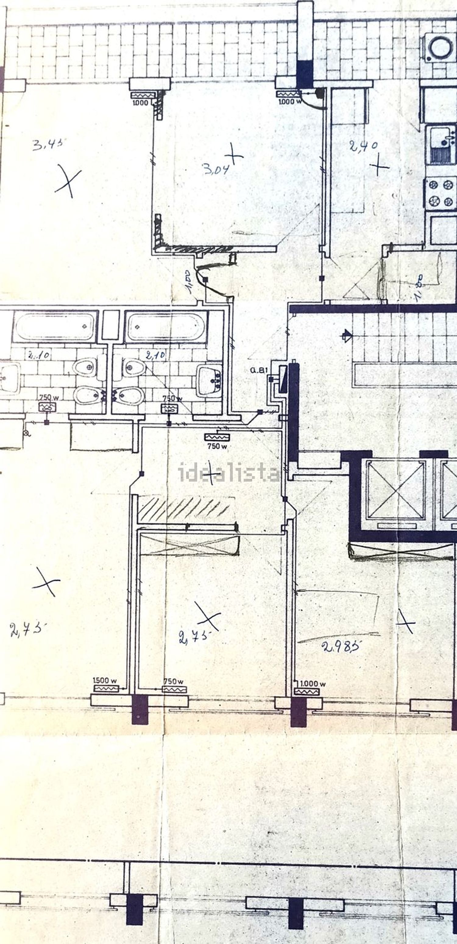 公寓 t3出售在Rua Doutor António José de Almeida, 9 - 平面图