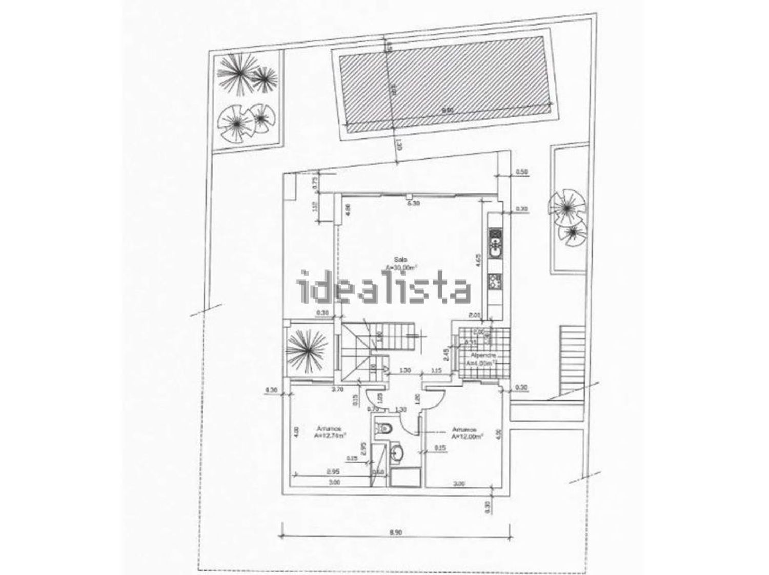 小楼房或独栋别墅出售Casal das Areias - 平面图