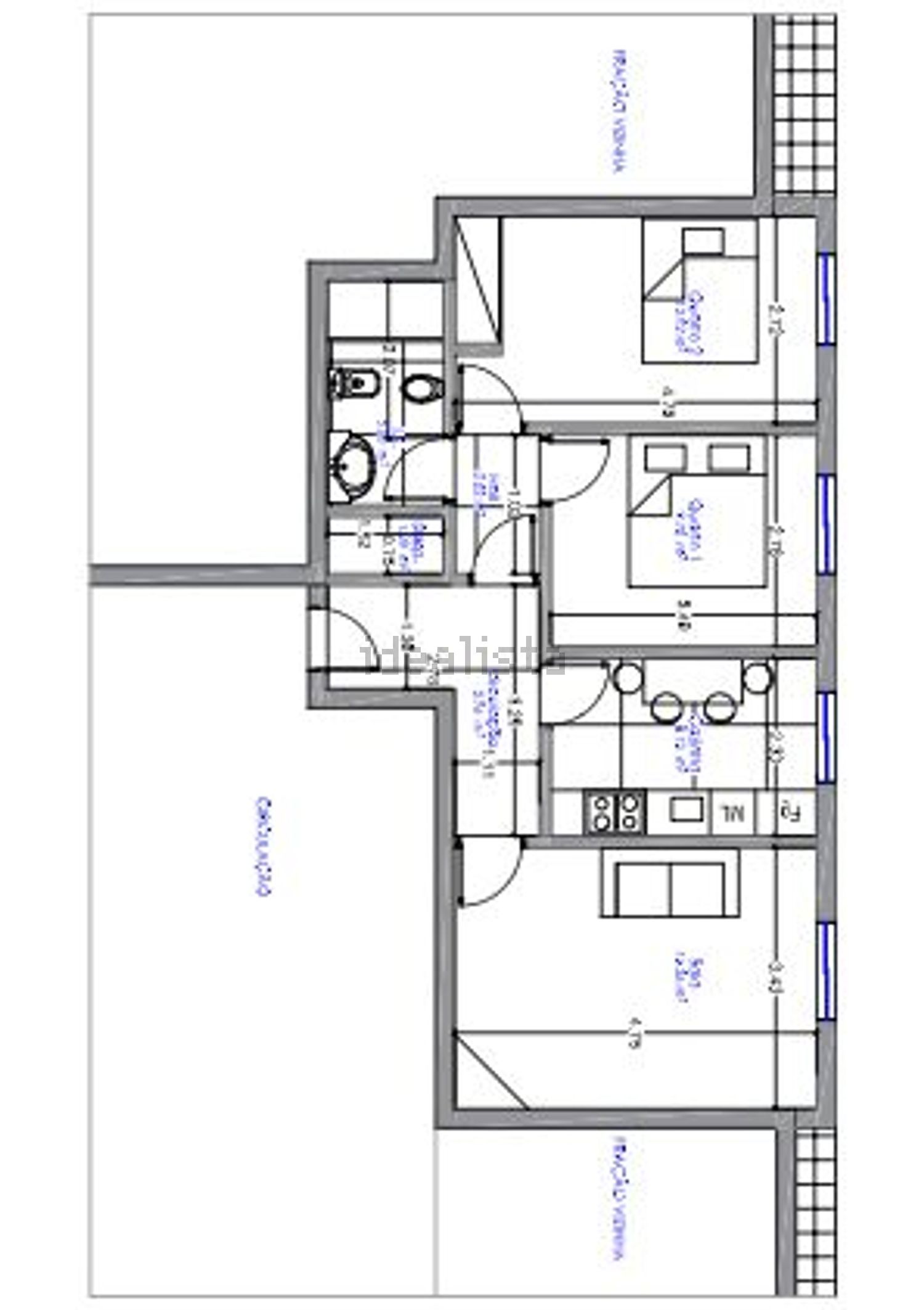 公寓 t2出售在Rua do Círio de Aldegalega, 334 - 平面图