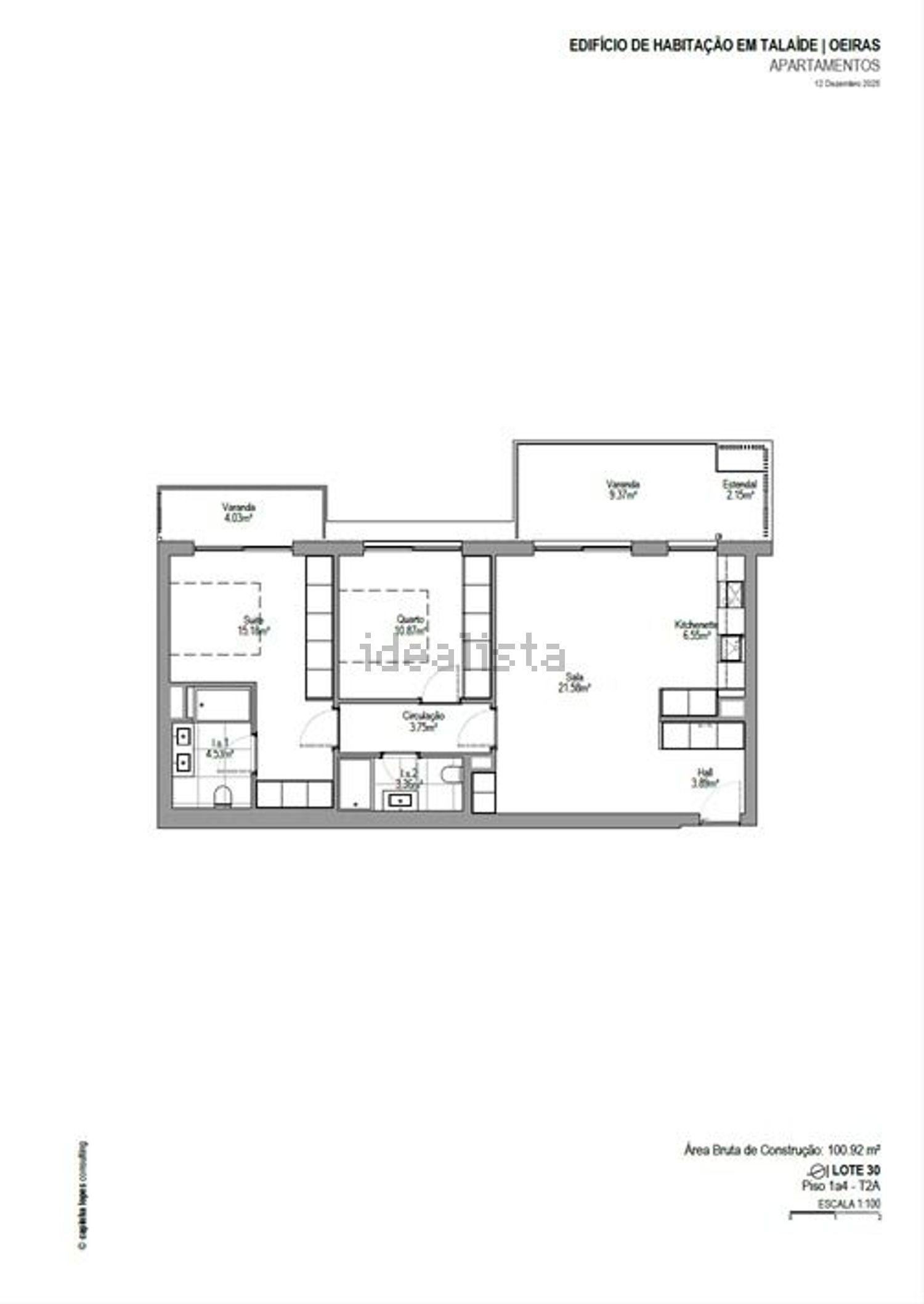 公寓 t2出售在Avenida General Ramalho Eanes s/n - 平面图