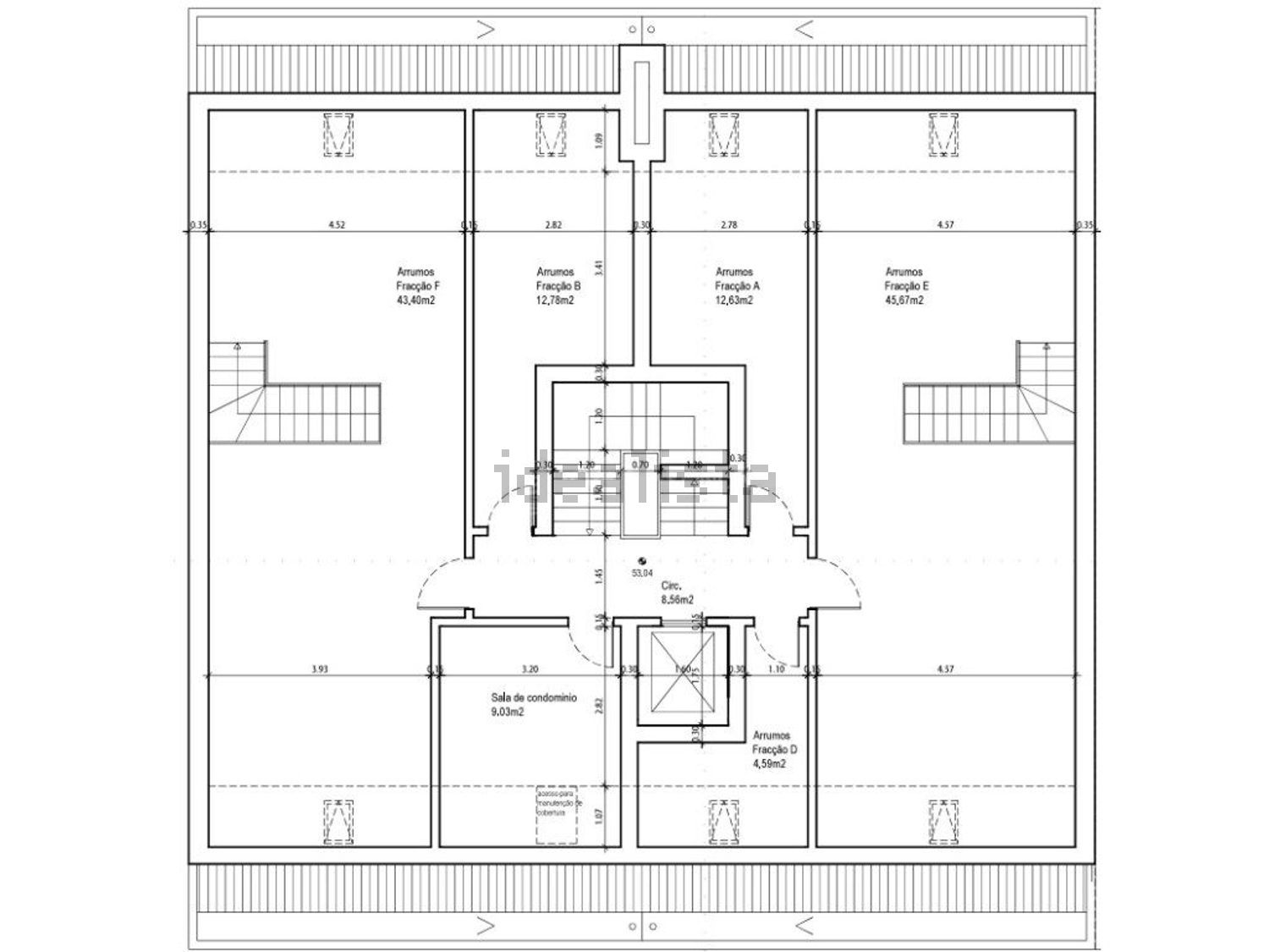 公寓 t1出售在Vale de Milhaços - 平面图