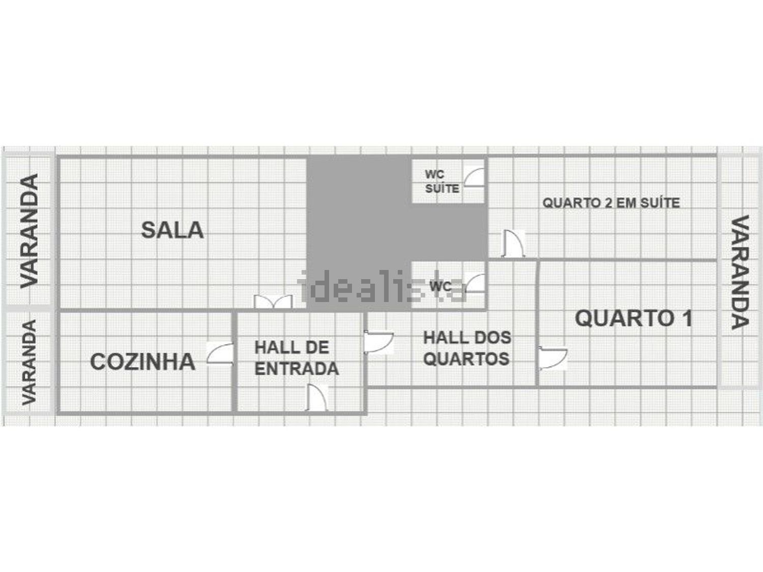 公寓 t2出售在Avenida Canto e Castro - 平面图