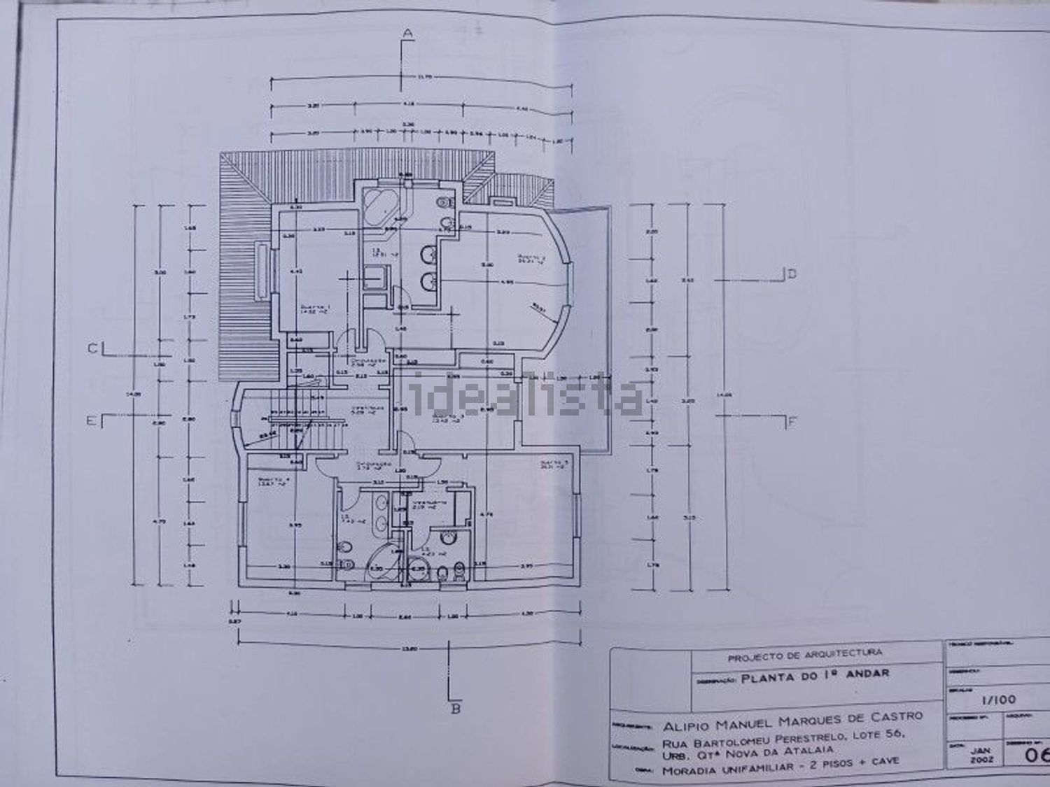 小楼房或独栋别墅出售在Rua Bartolomeu Perestelo, 189 - 平面图