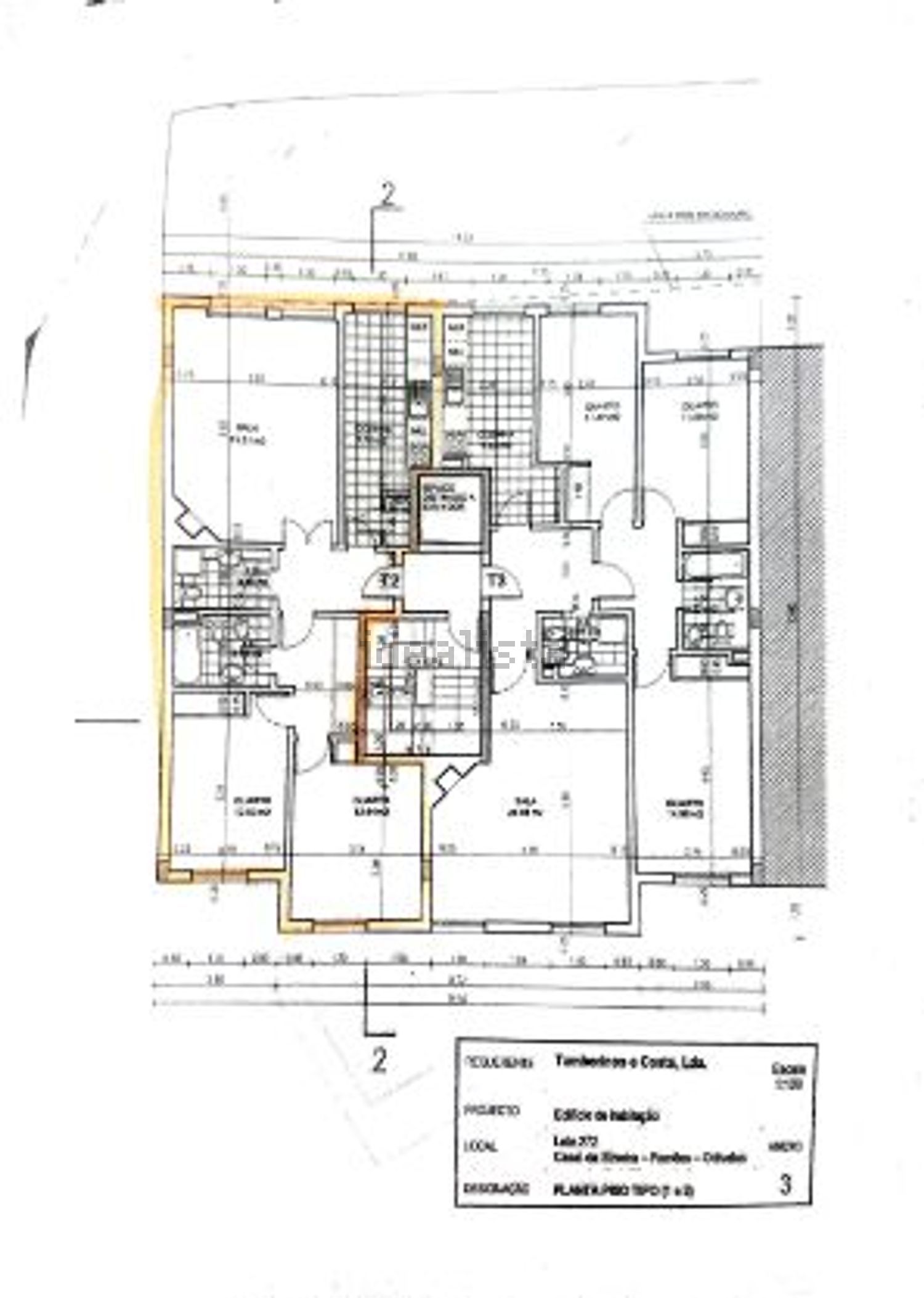 公寓 t2出售在Rua São Cristóvão, 272 - 平面图