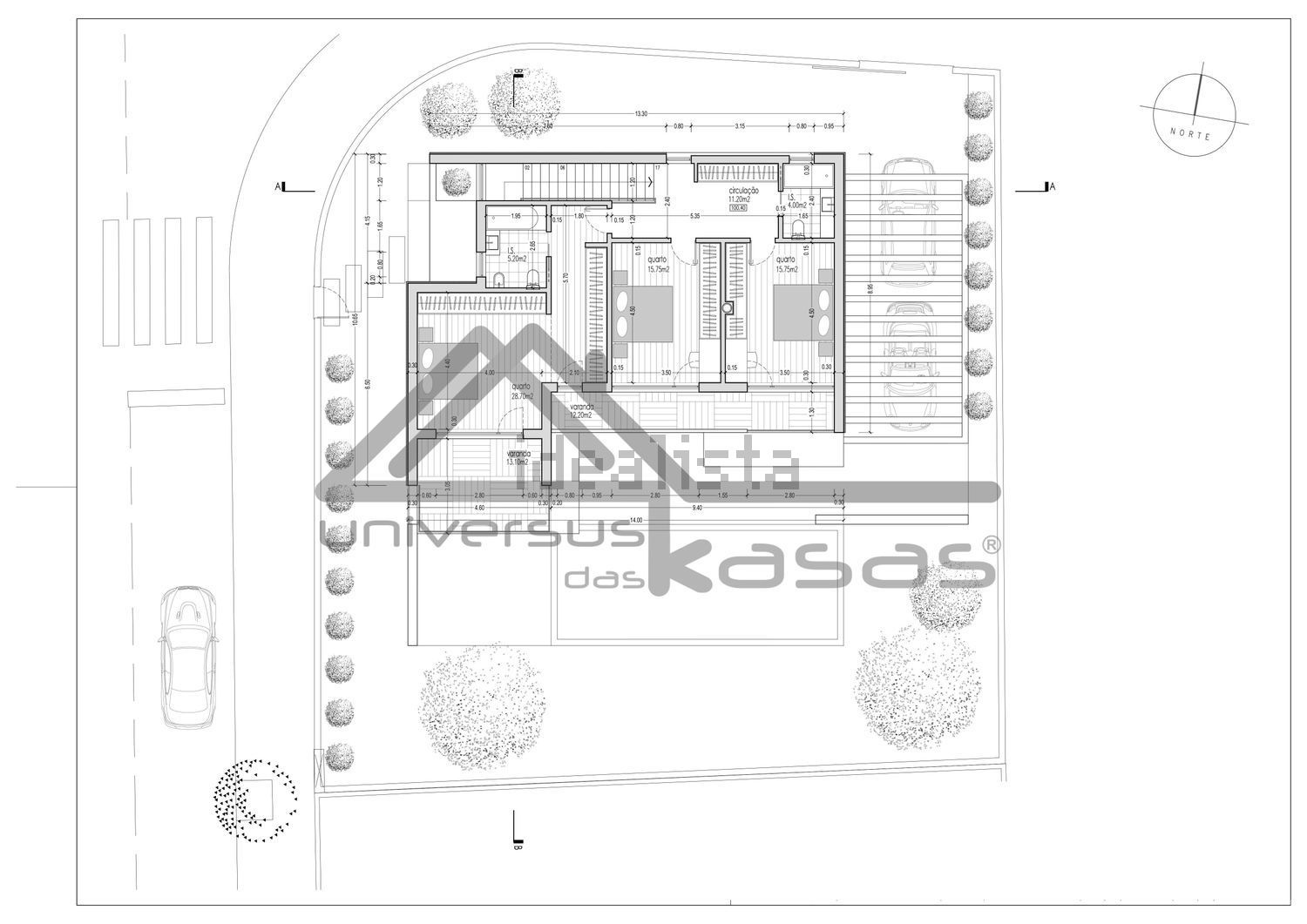 小楼房或独栋别墅出售在Travessa Joaquim Fernandes Chula - 平面图