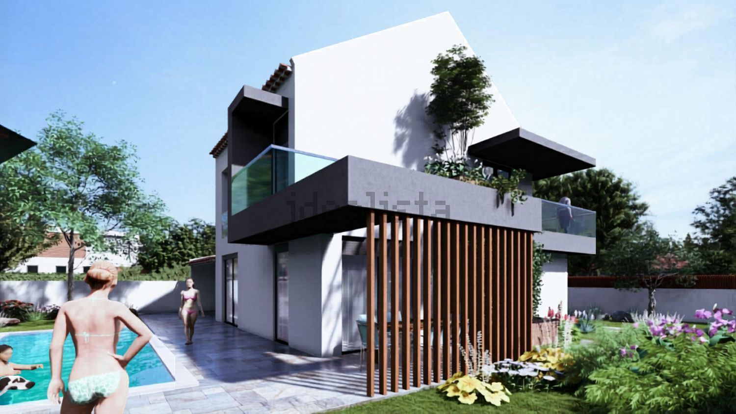 小楼房或独栋别墅出售在Rua Central - 外立面