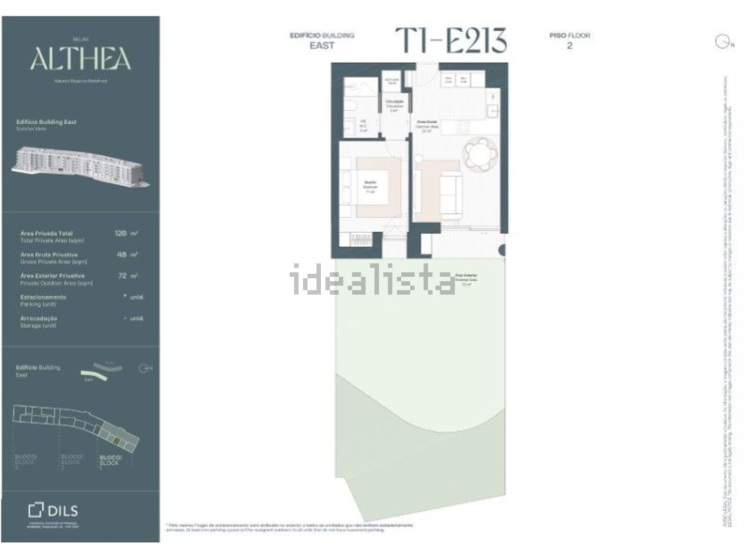 公寓 t1出售在Belas Clube Campo - 平面图